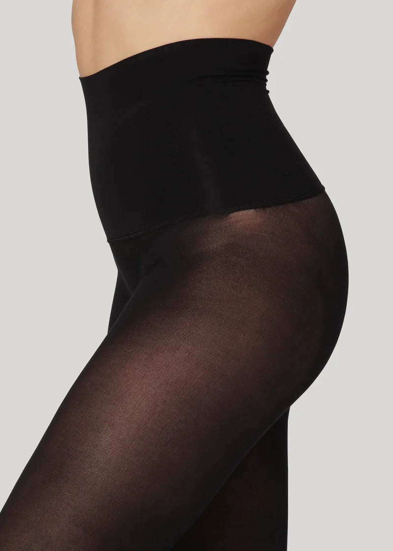 Collants 50 deniers en matières recyclées | noir "erika high waist black"