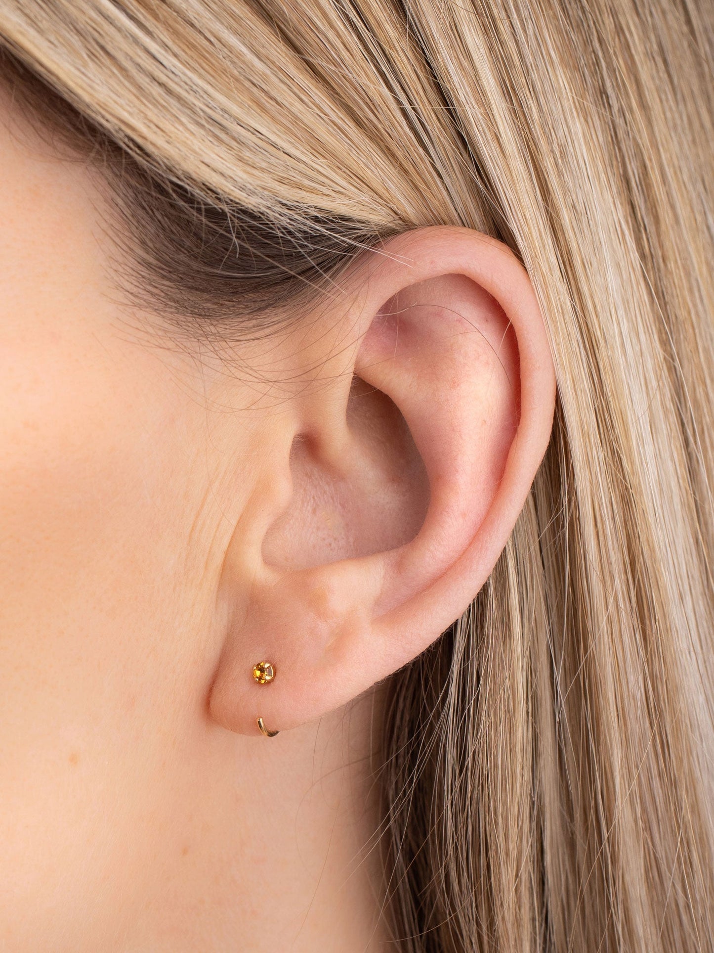 Paires de boucles d'oreilles en or certifié | "dimitri topaze - or topaze"