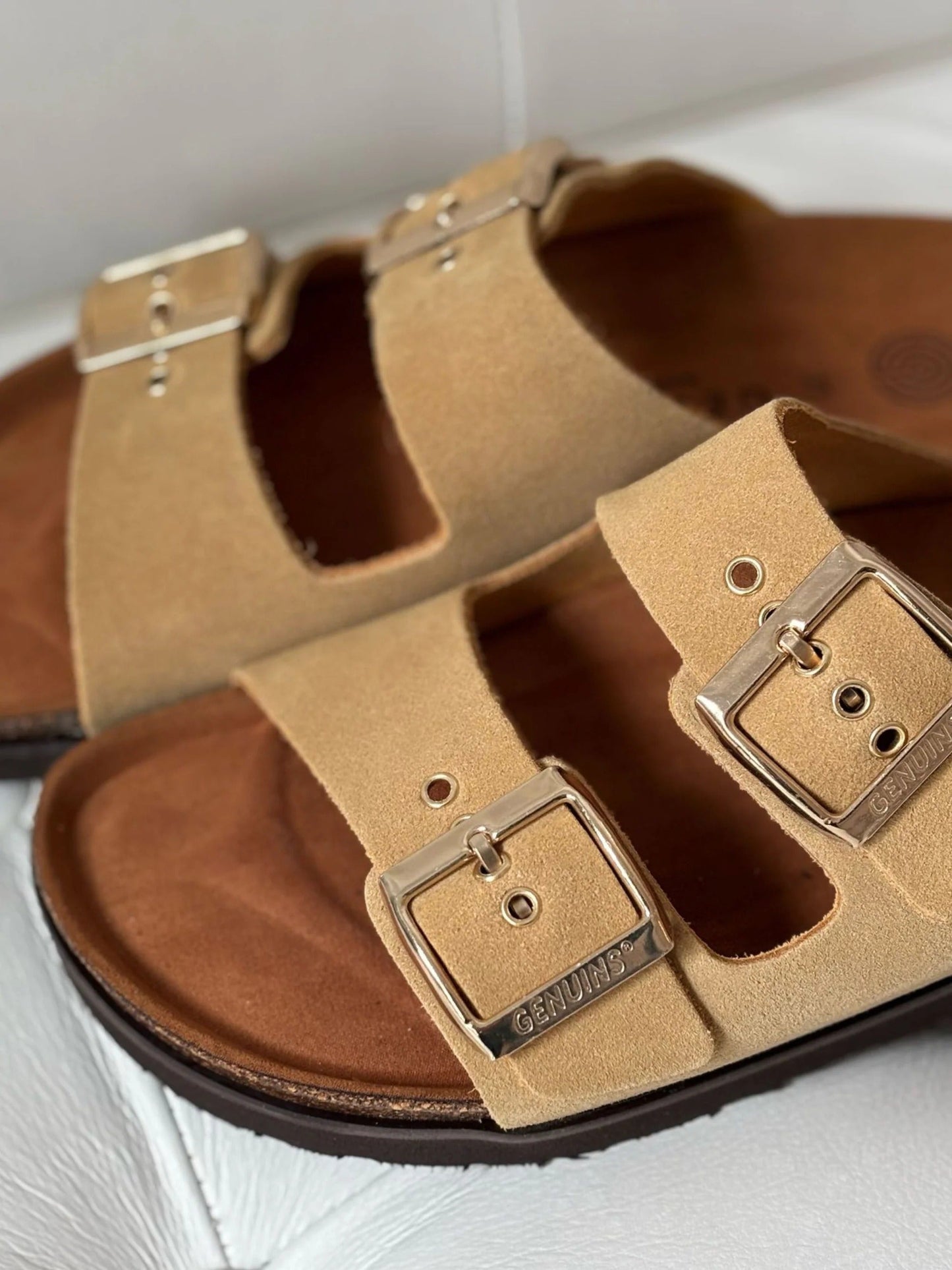 Sandales camel en cuir certifié - hawaii leather camel