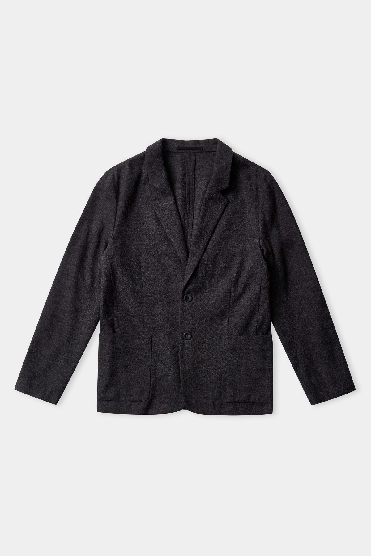 Blazer flanelle en coton bio | noir "enver blazer eco coal flannel"