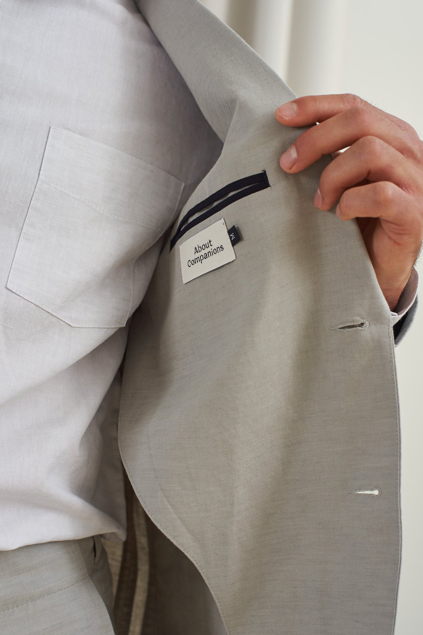 Blazer en coton bio et lin | Lin naturel "enver reed linen"