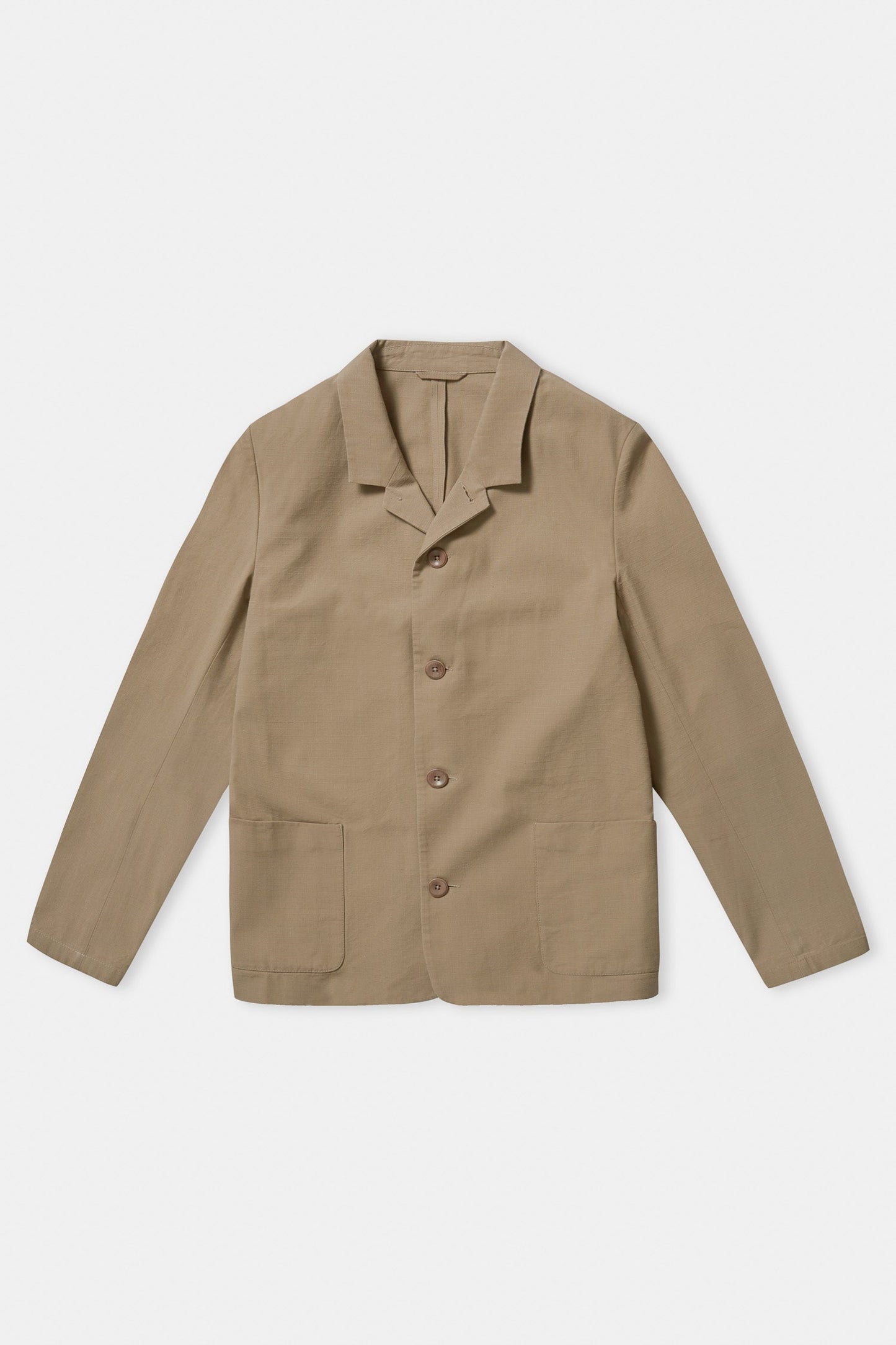 Blazer boutonné en coton bio | beige "enzo eco ripstop pale khaki"