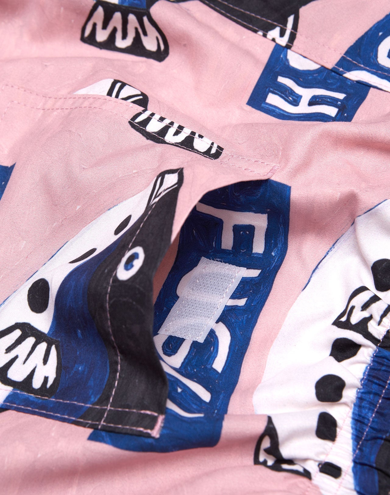 Short de bain en matières recyclées | rose "eugo pattern"