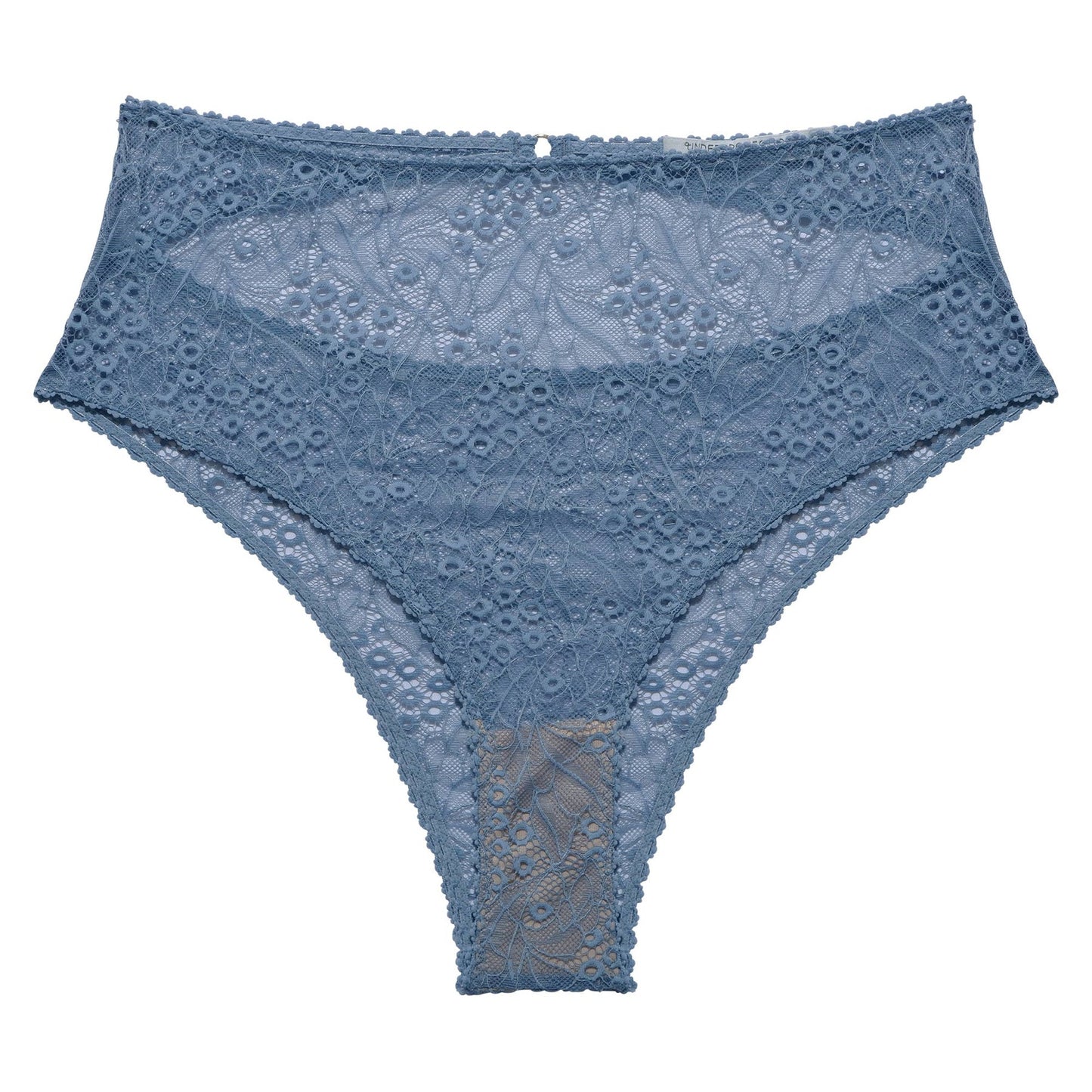 Culotte taille haute bleue en matière recyclée - emmaup high briefs blue