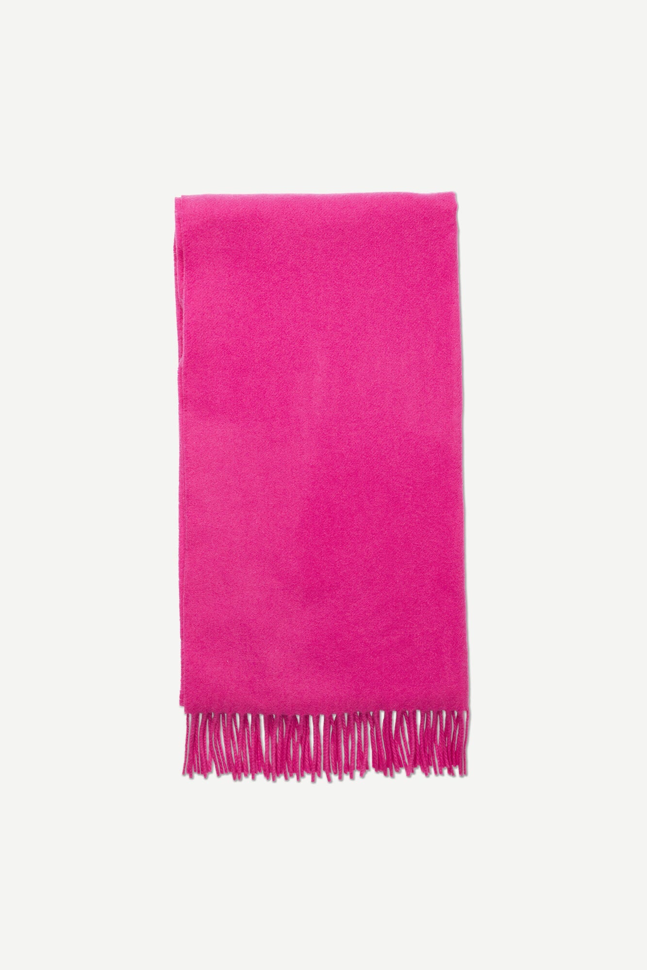 Écharpe en laine et cachemire recyclés | Rose "accola maxi scarf fuchsia fedora"