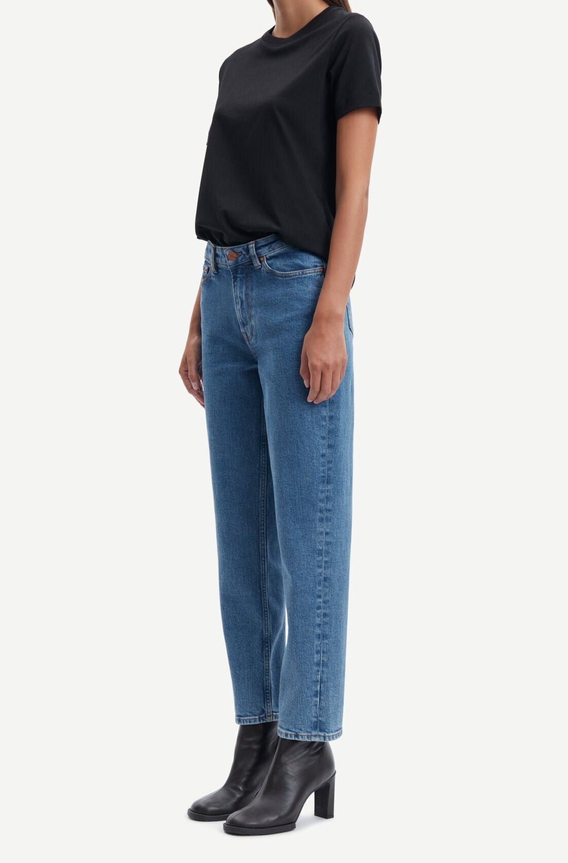 Jean droit bleu en coton bio - marianne jeans light ozone marble