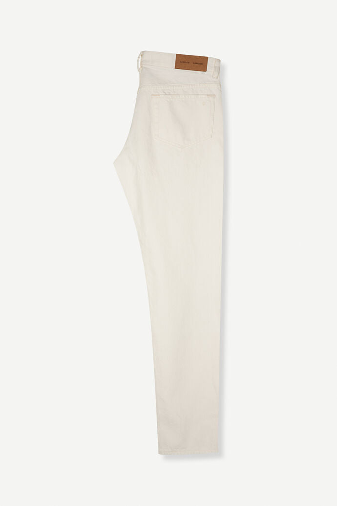 Jean droit blanc en coton bio - susan jeans ecru