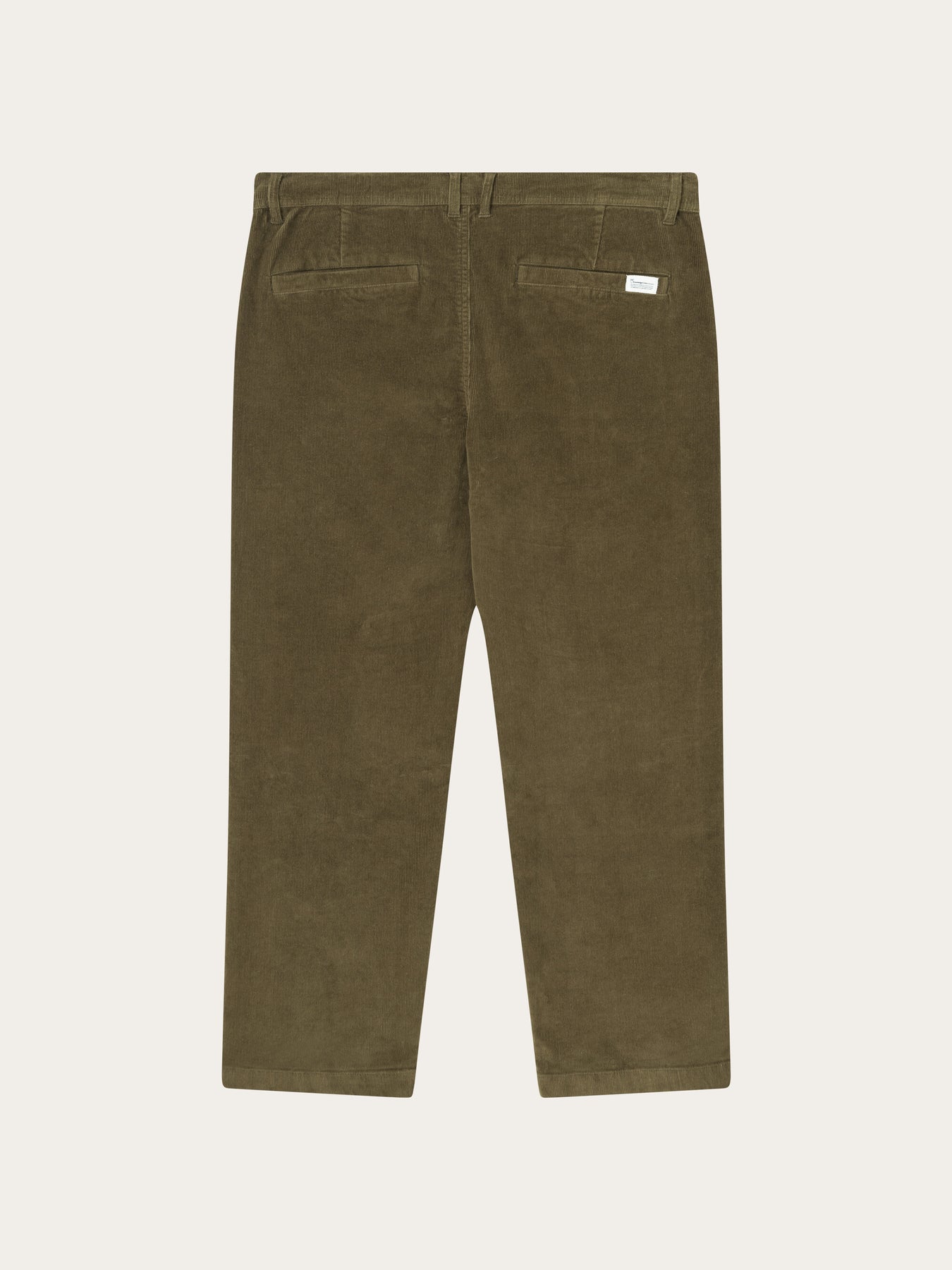 Pantalon ample en velours de coton bio | Olive "flint wide corduroy chino dark olive"