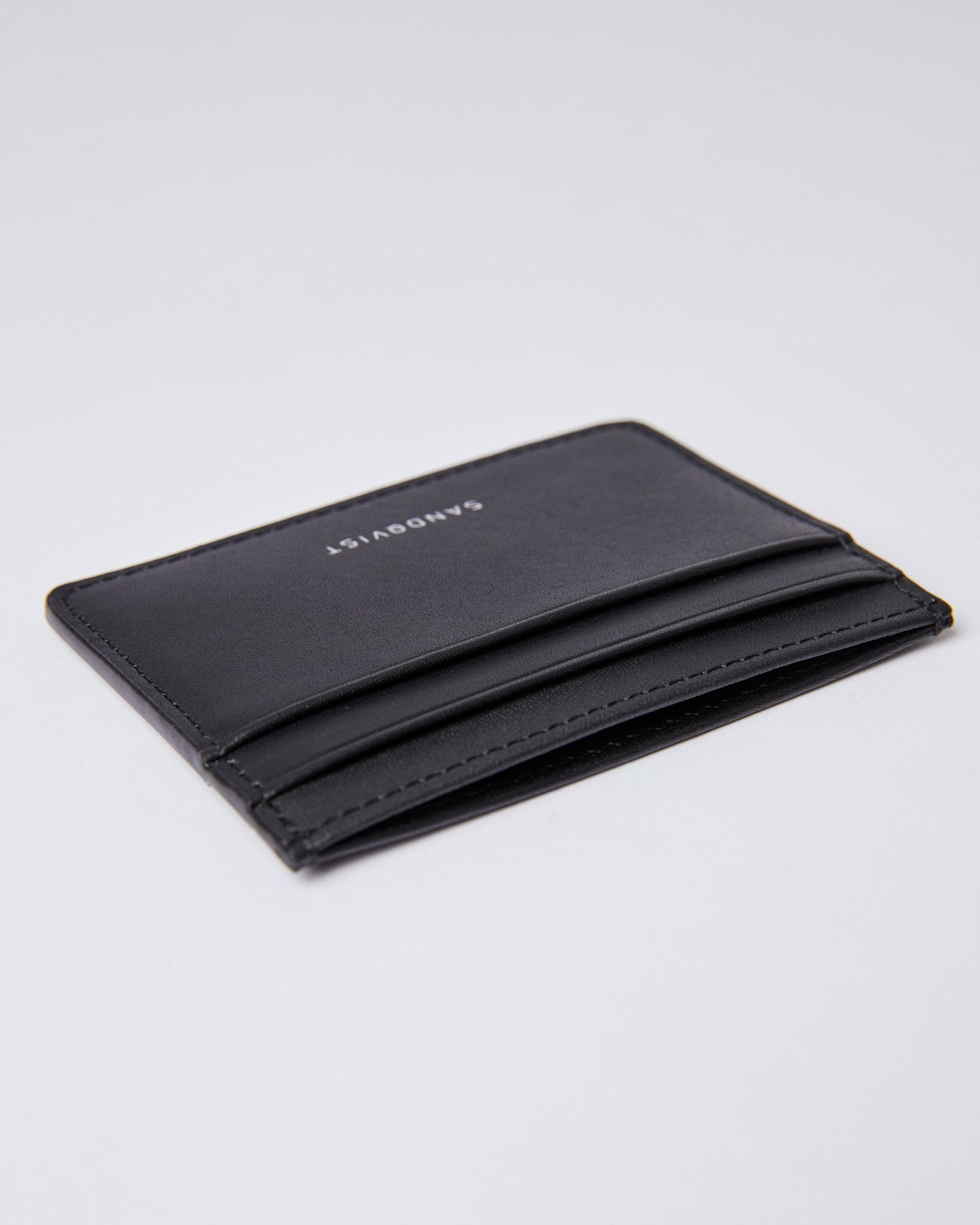 Porte carte en cuir certifié | noir "fred black"