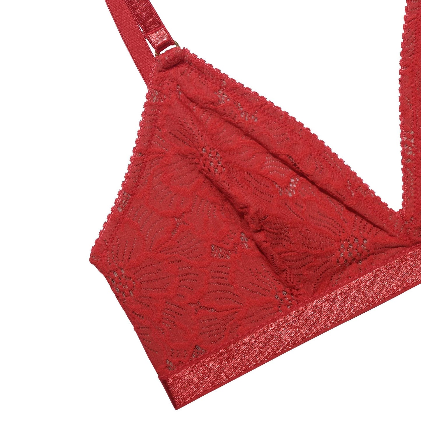 Soutien-gorge rouge en dentelle recyclée - feline