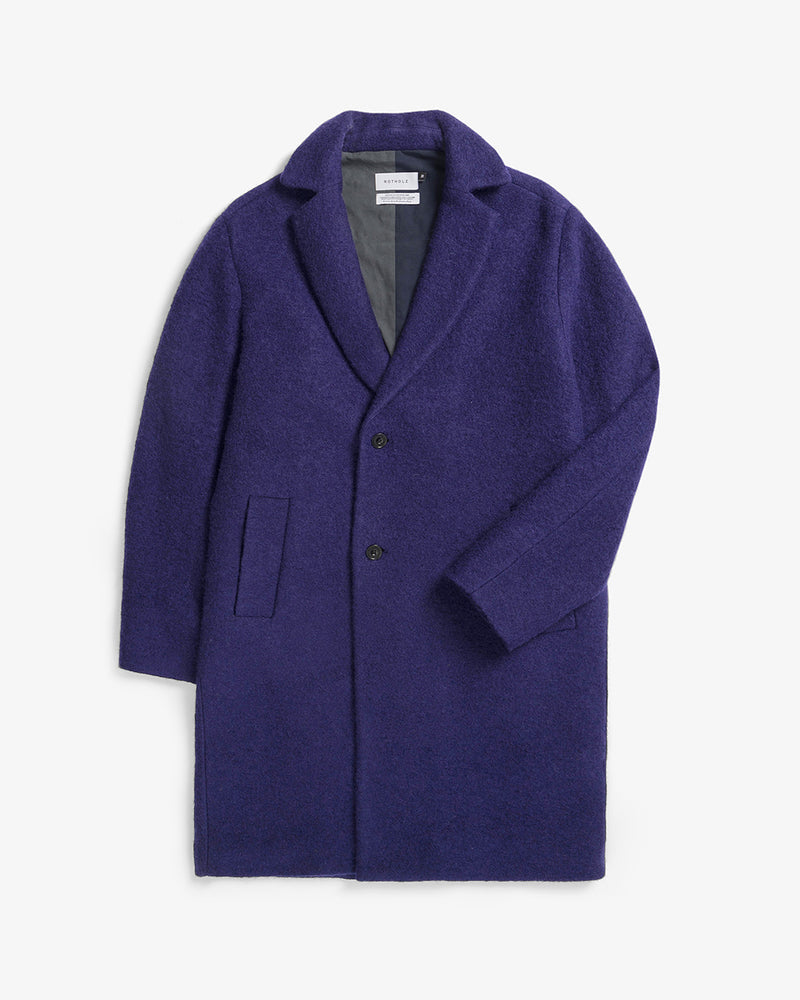 Manteau long en laine bio | violet "formal coat - deep purple"