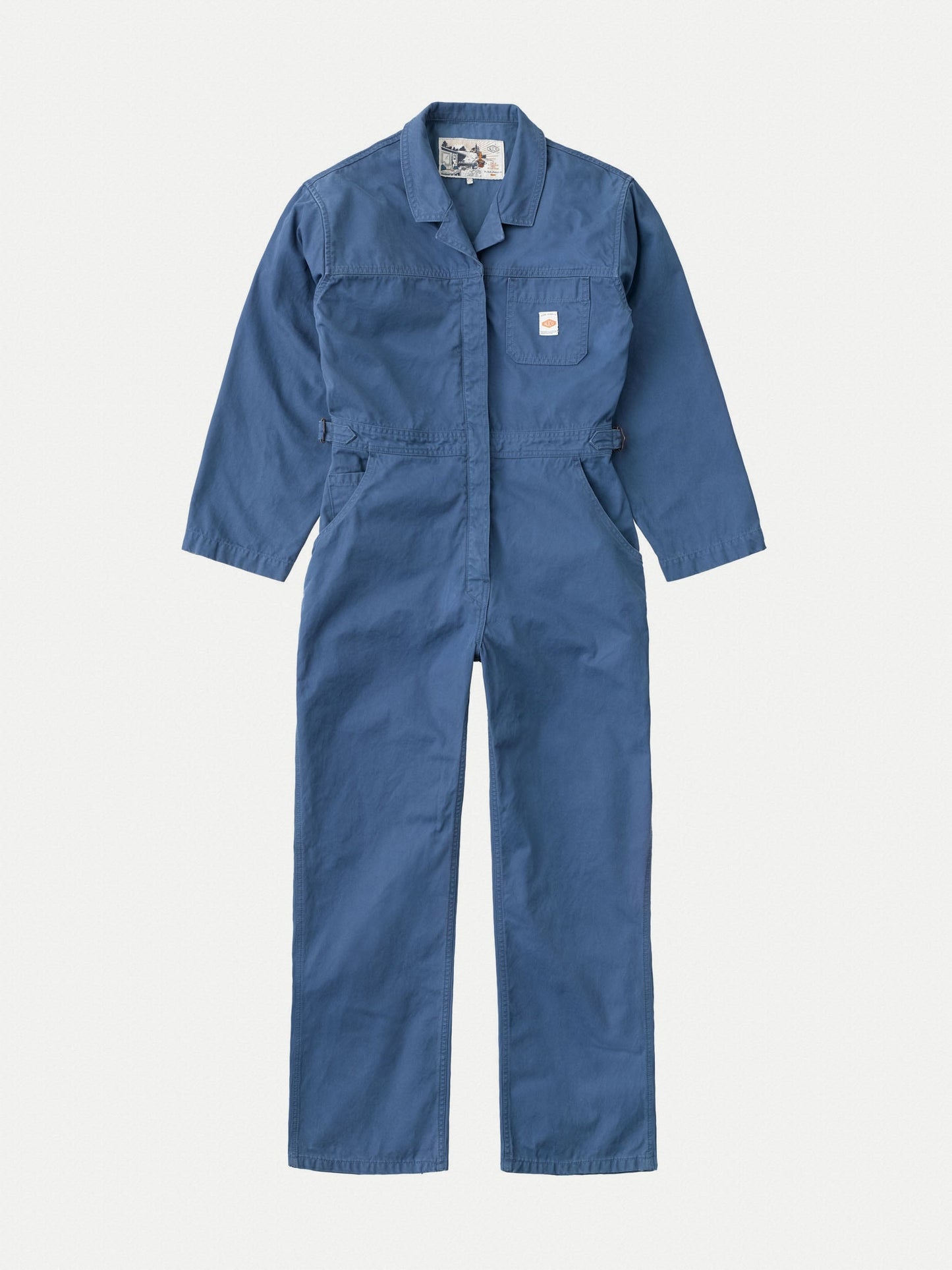 Combinaison style workwear bleue en coton bio - freya boiler suit french twill denim
