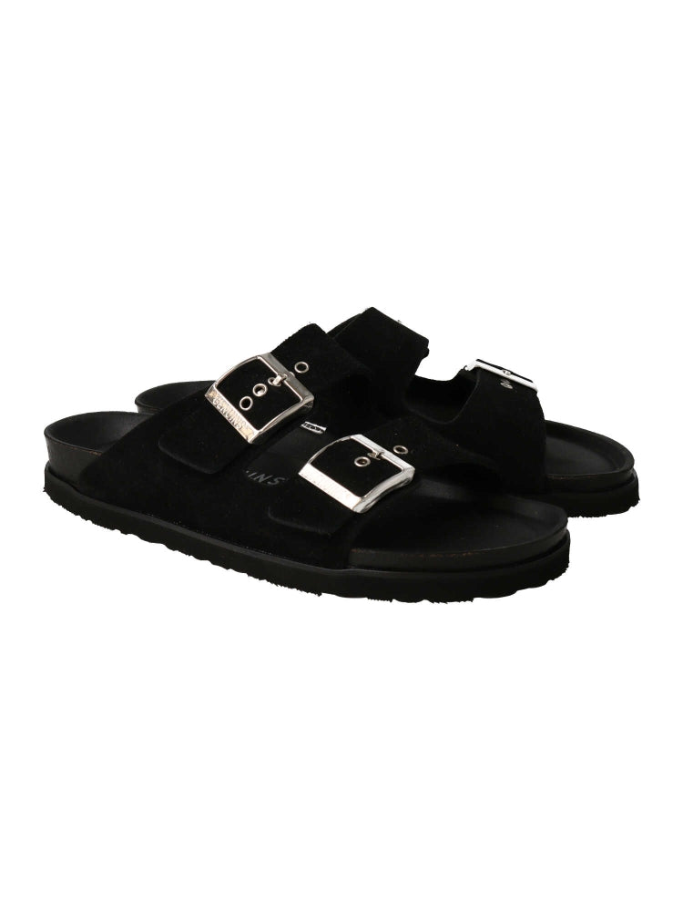 Sandales en cuir suède certifié | noir "hawaii black"