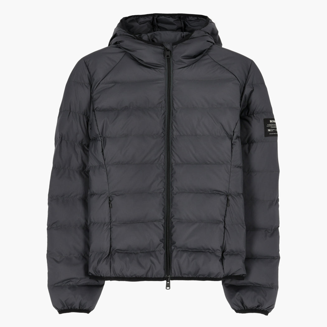 Doudoune matelassée à capuche noire recyclée - ASP JACKET