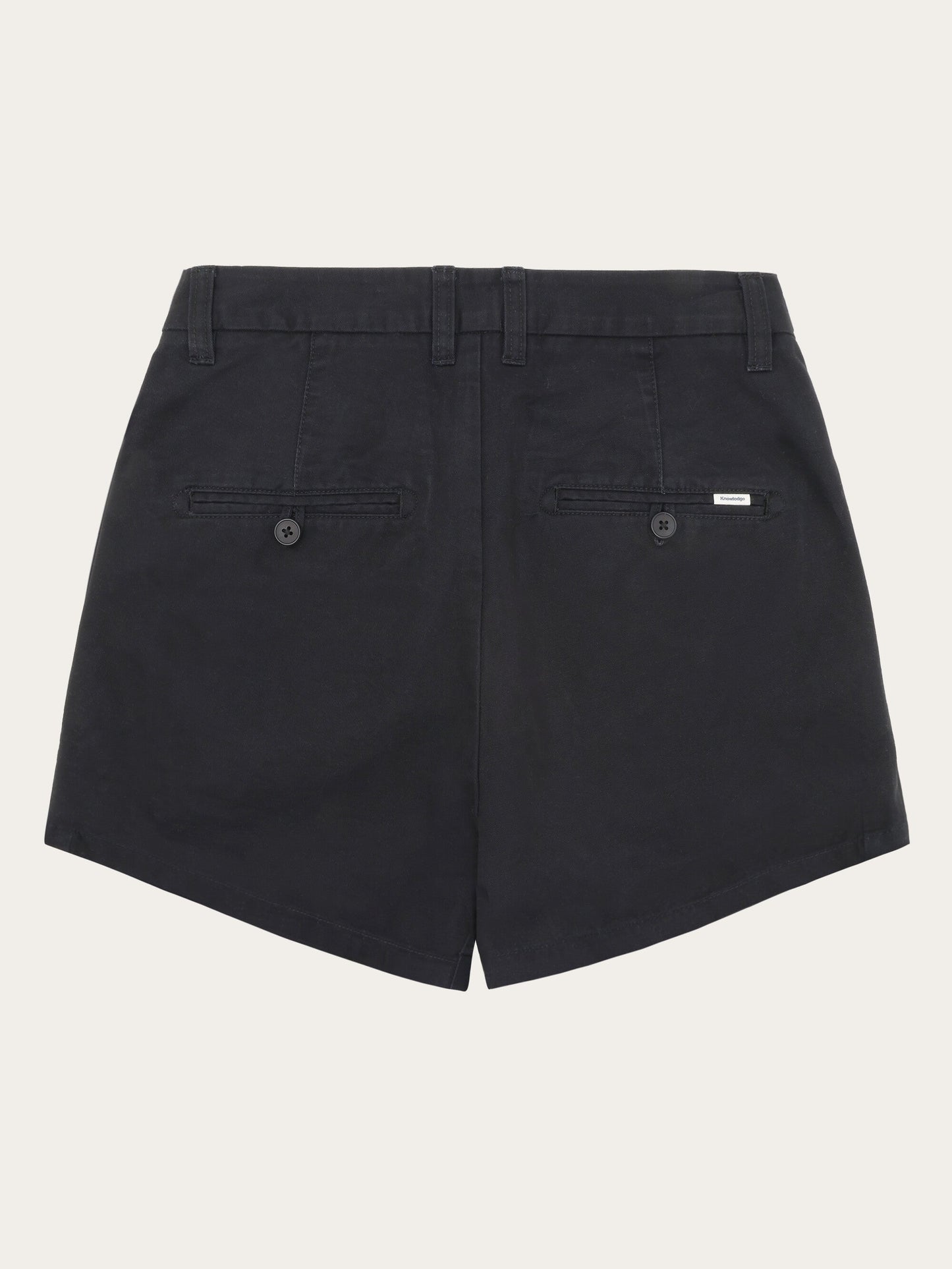 Short en coton biologique | noir "Gale boyfriend mid-rise twill chino shorts - gots/vegan - 1300 black jet"