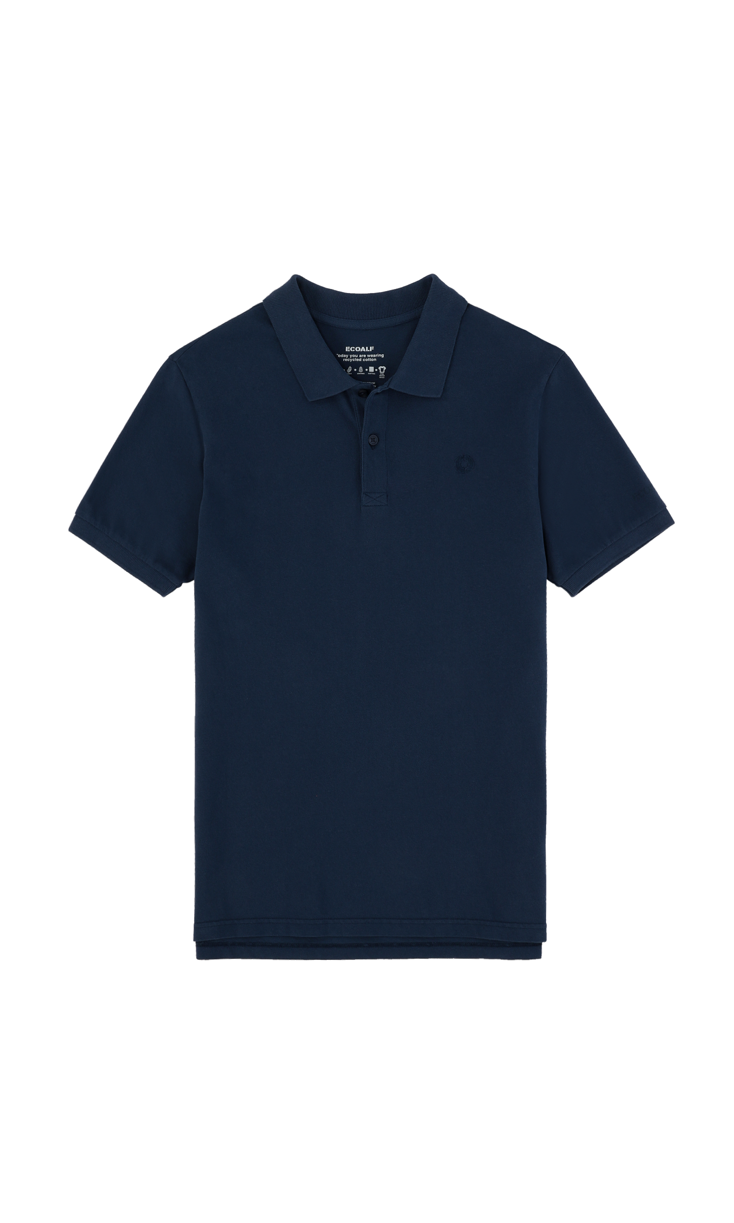 Polo slim piqué marine en coton bio - Ted slim