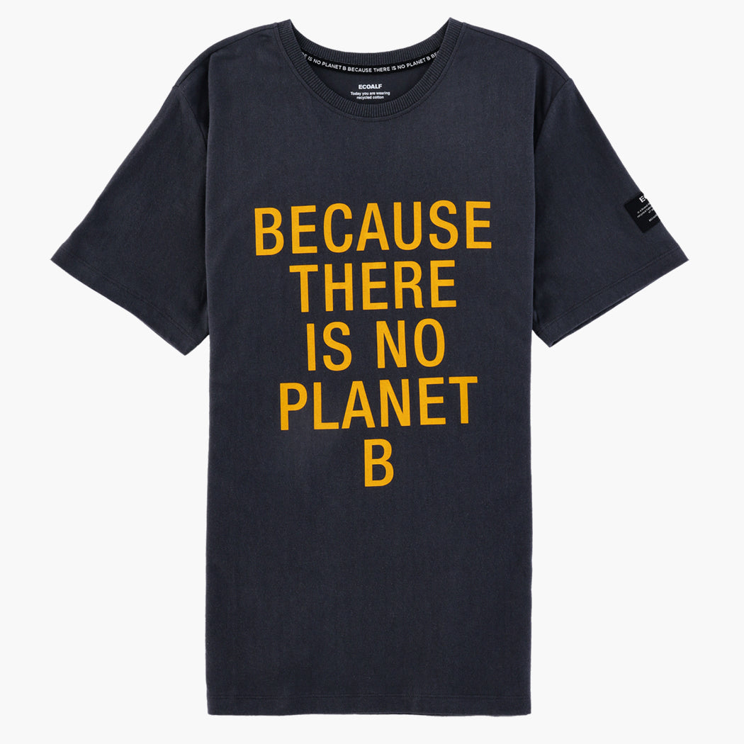 T-shirt gris imprimé jaune en coton bio - NATAL CLASSIC BECAUSE