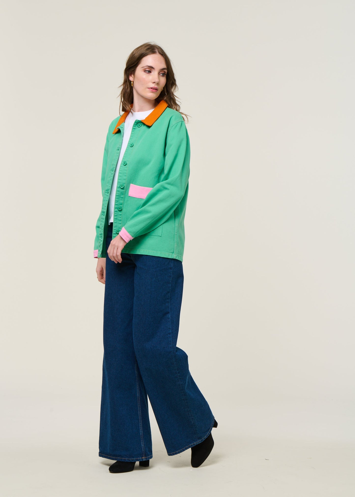 Veste en coton bio | vert "nuance"