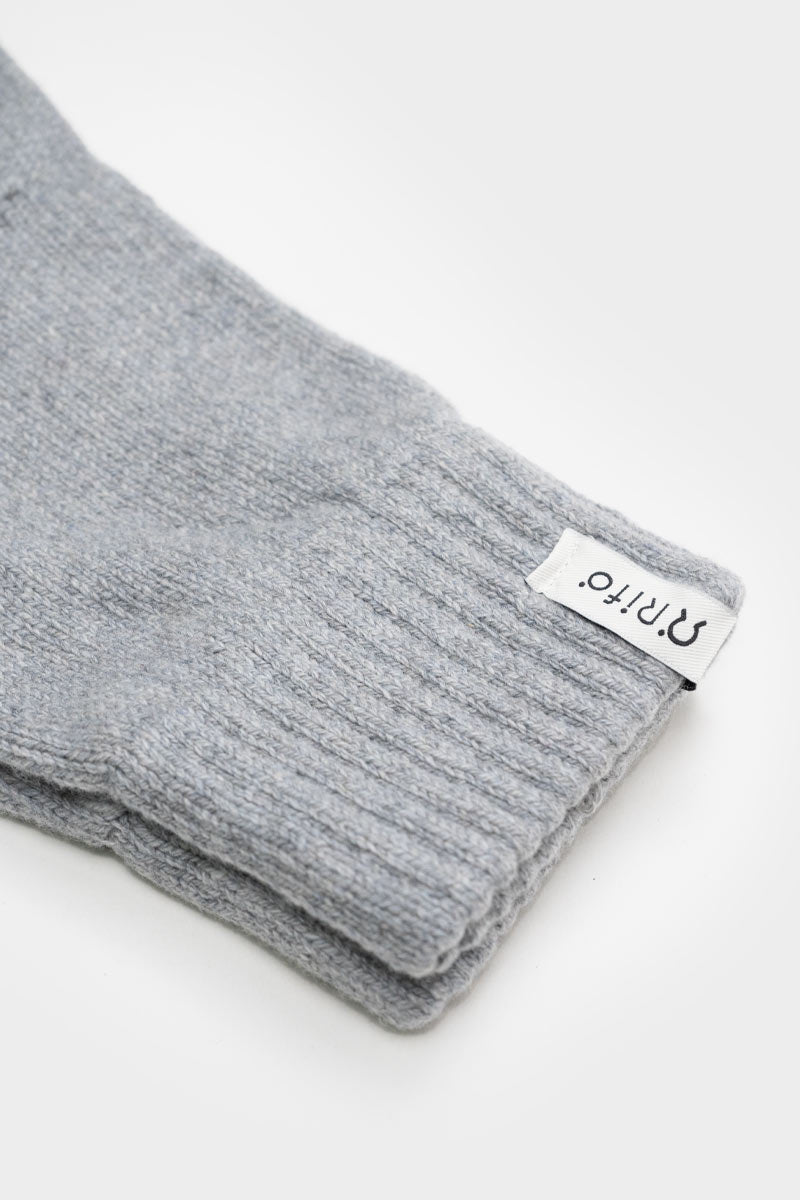 Gants homme en cachemire recyclé | gris "guanti pier paolo grey calce"
