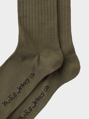 Chaussettes hautes en coton bio | kaki "gunnarsson olive"