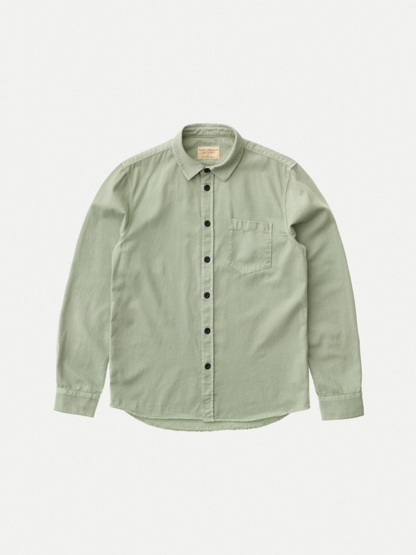 Chemise vert pâle en coton bio - Henry