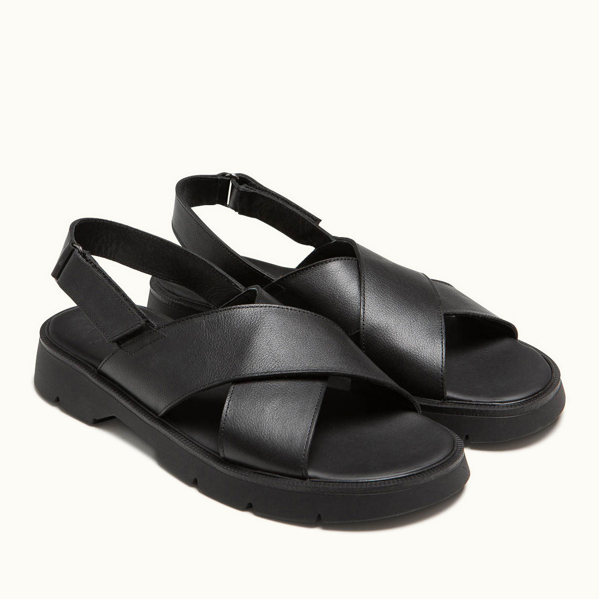 Sandales made in france en cuir certifié | noir "ilot oak noir"