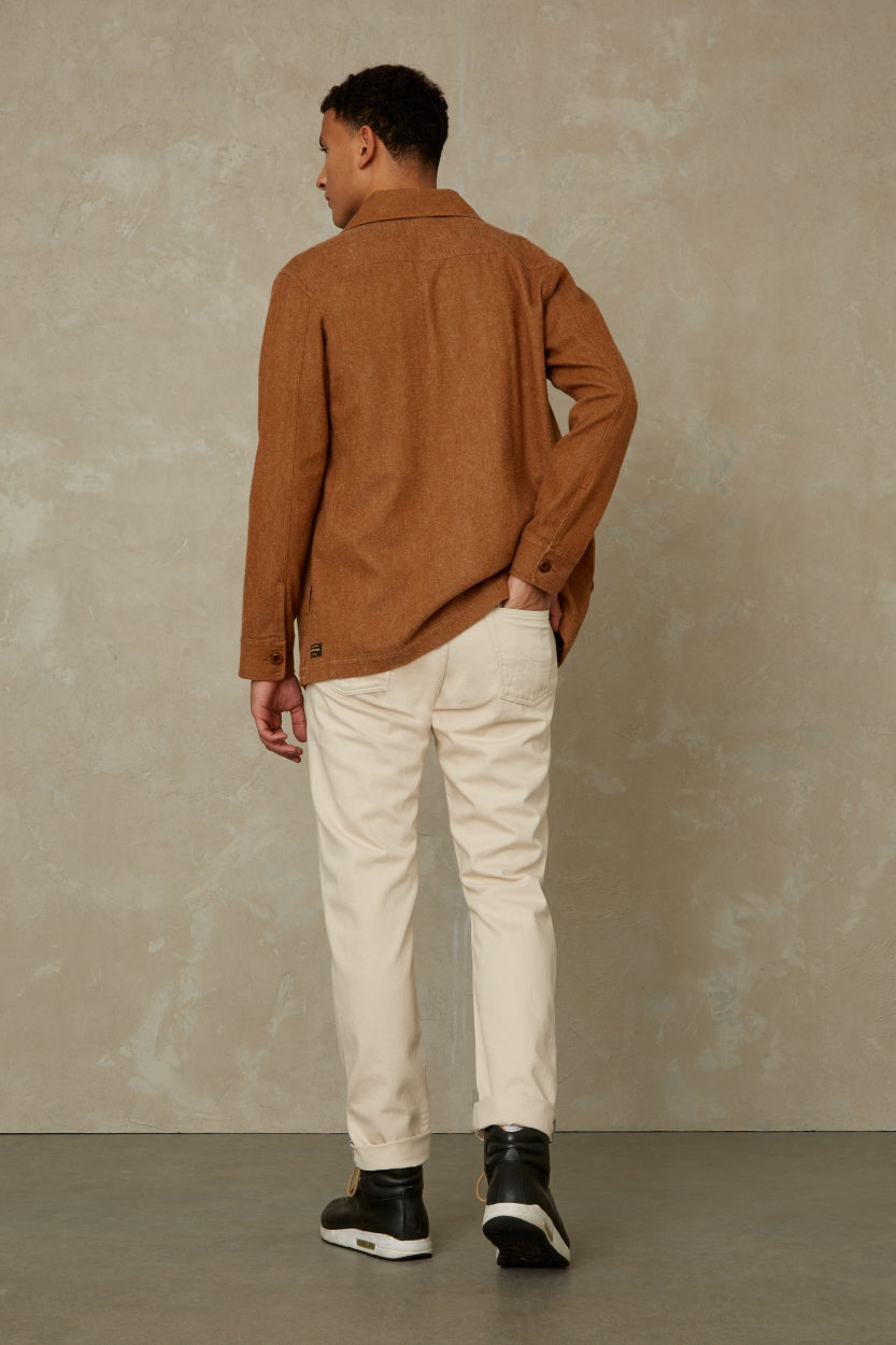 Jean fuselé écru en coton recyclé - jerrick holo non-dyed