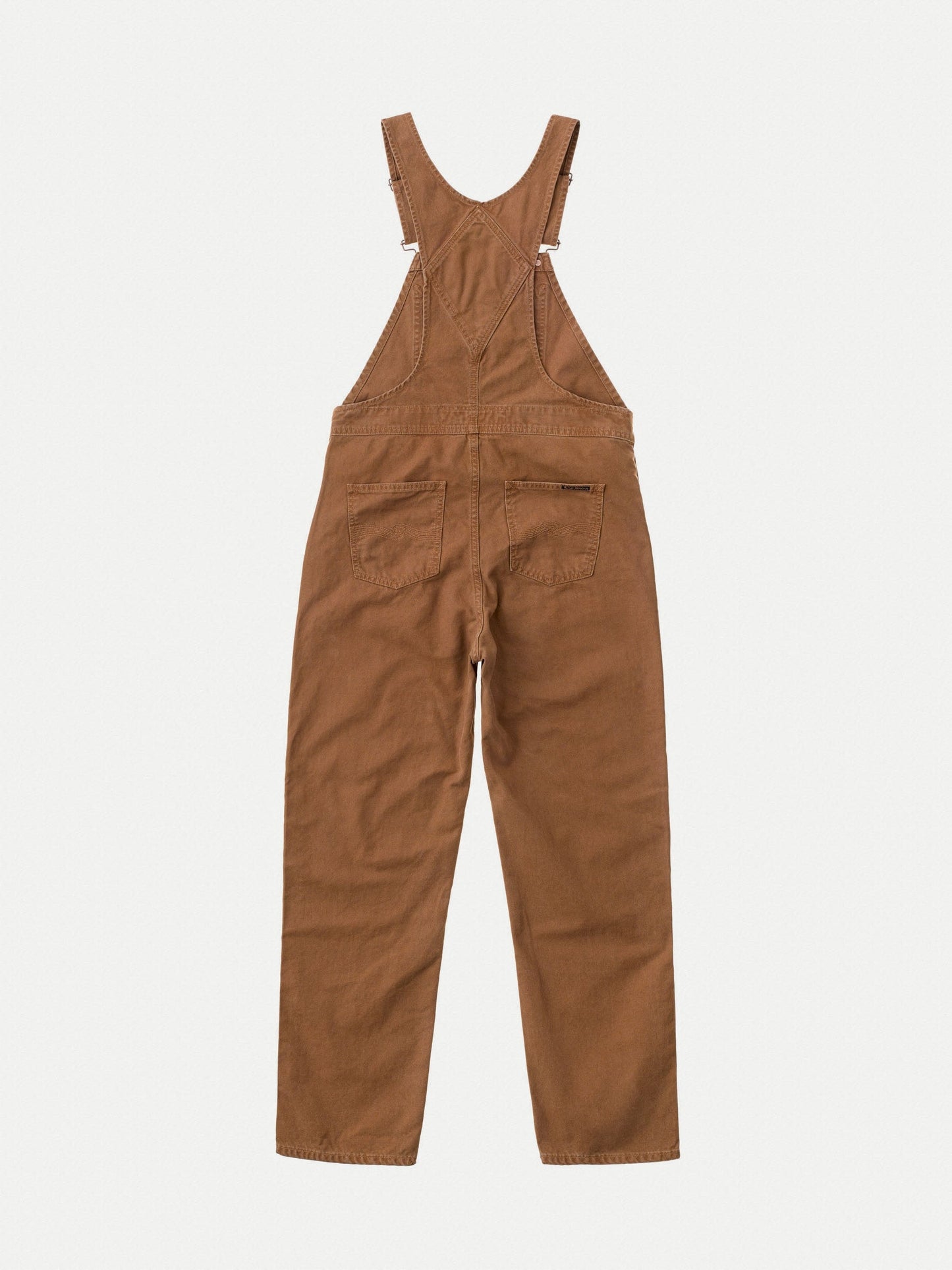 Salopette ample camel en coton bio - karin dungarees washed oak