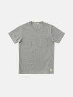 T-shirt gris avec poche en coton bio - kurt
