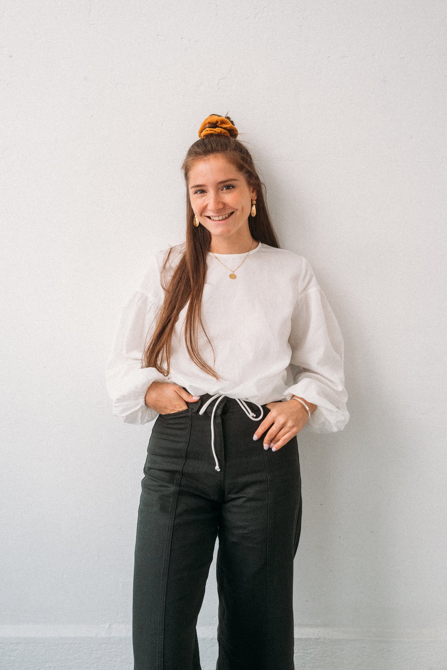 Blouse blanche en coton bio - Boann