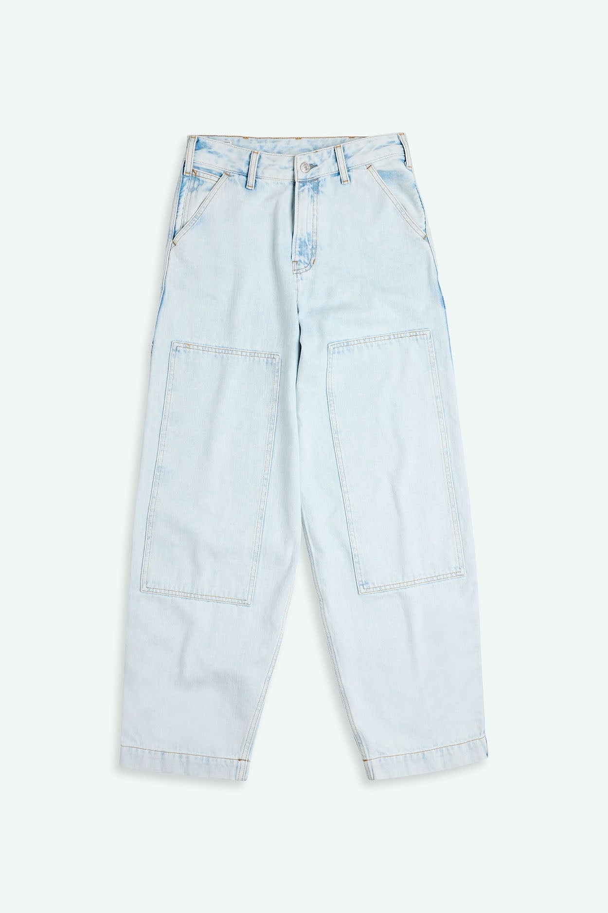 Jean ballon en coton biologique | blanc "leyda - chase super light marble"