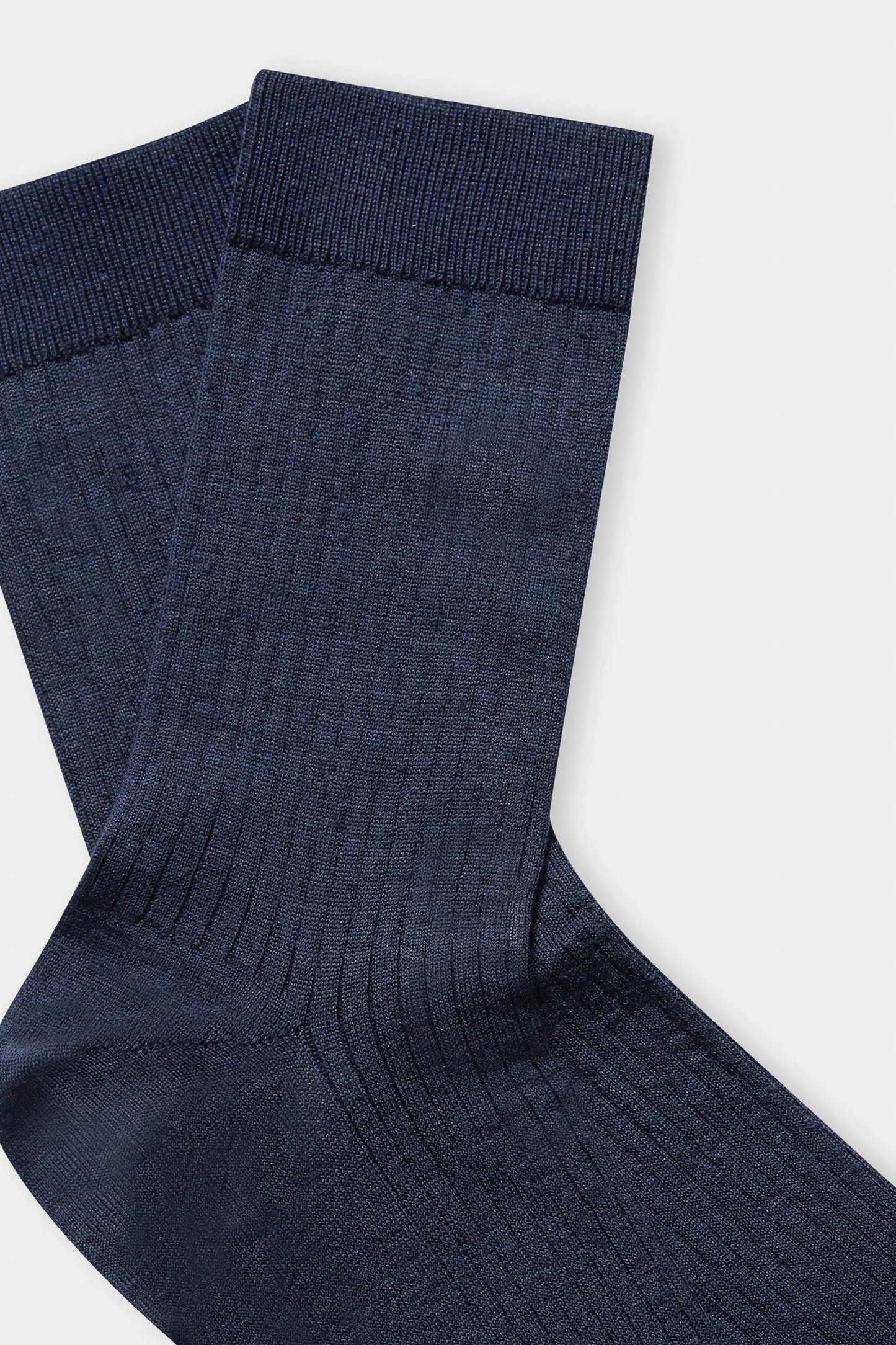 Chaussettes en lin et coton bio | Marine "linen socks navy"