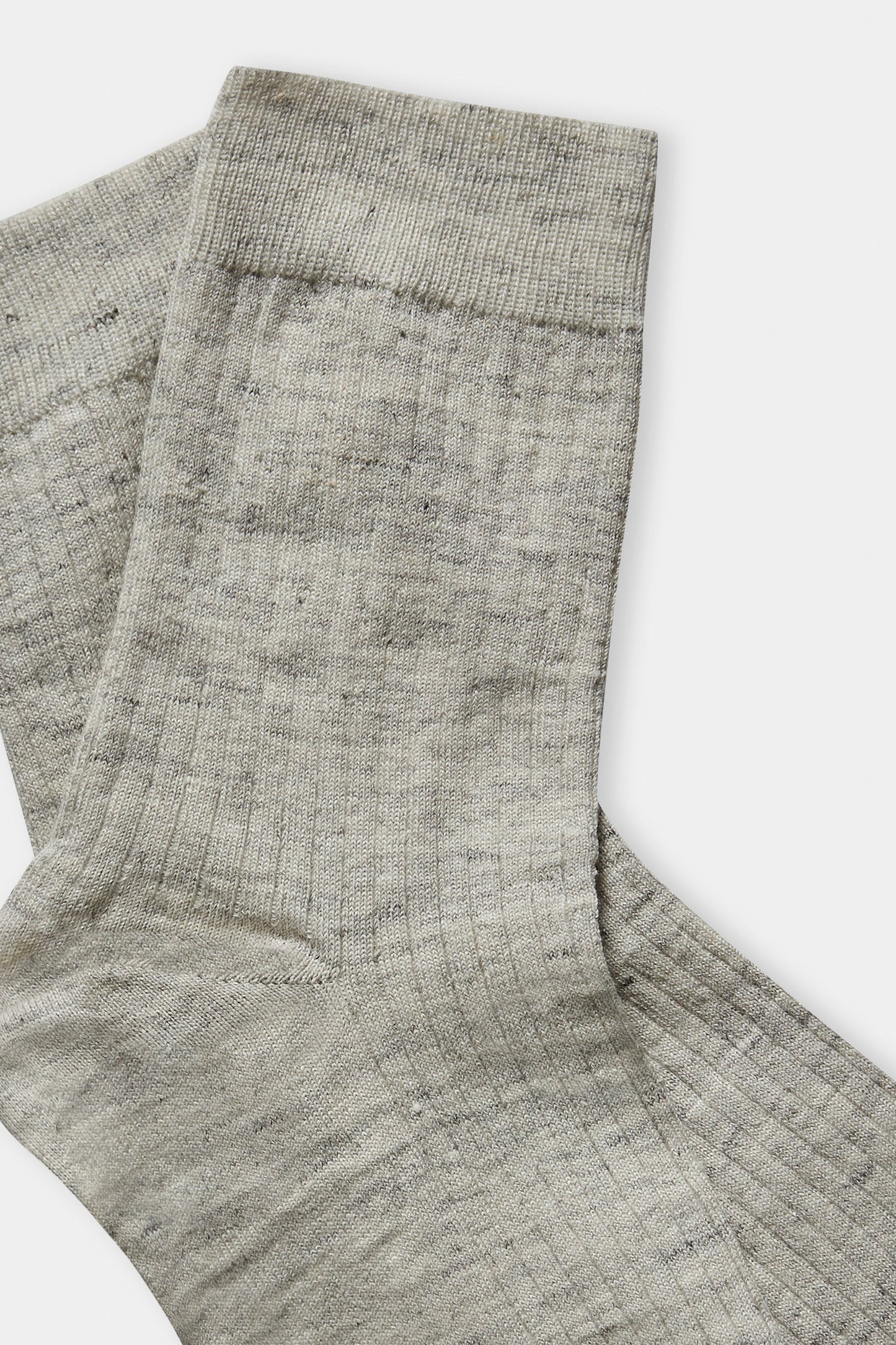 Chaussettes en lin et coton bio | Gris "linen socks sand & pepper"