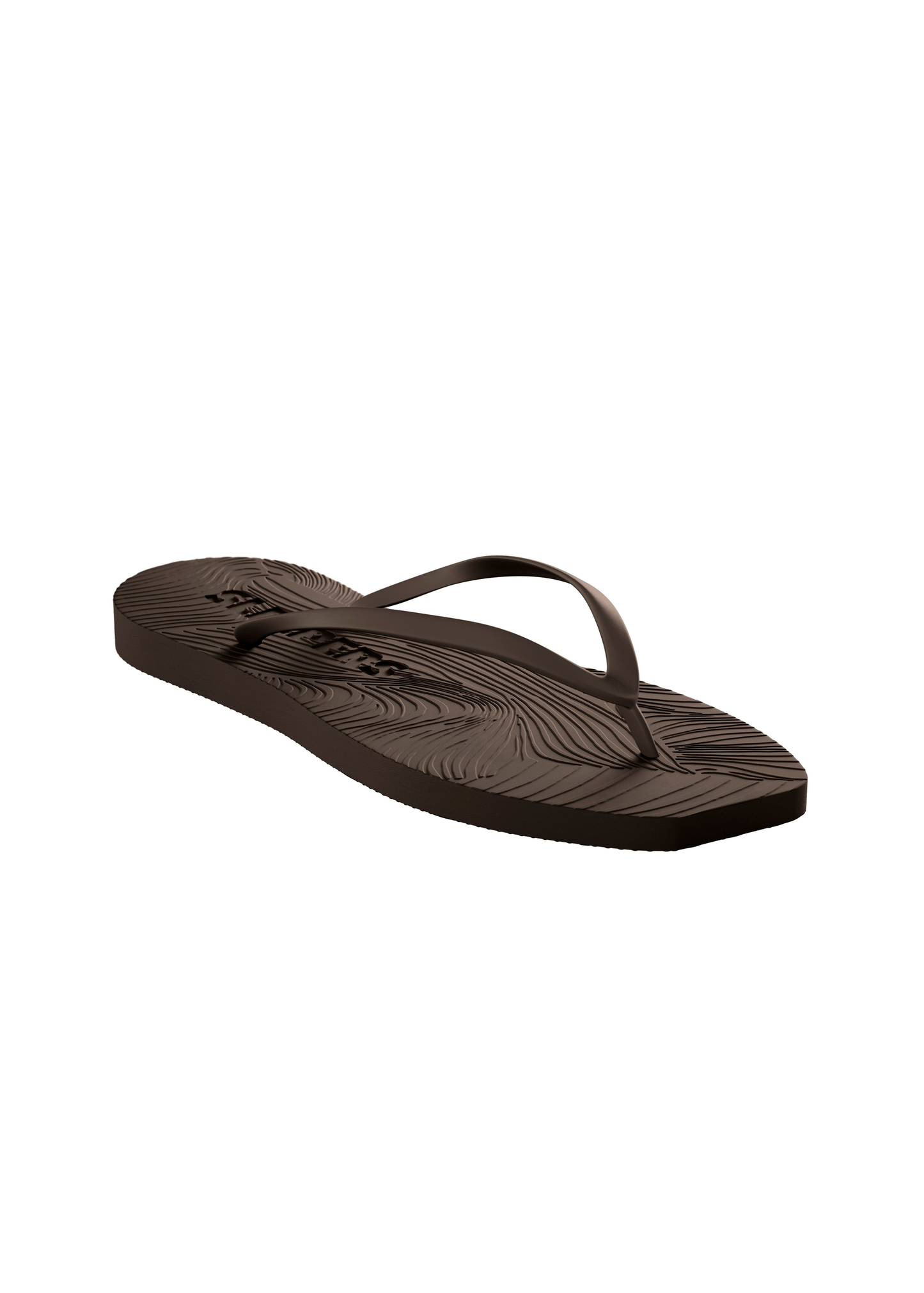Tongs en caoutchouc naturel | marron "Tapered brown - brown" | Brown