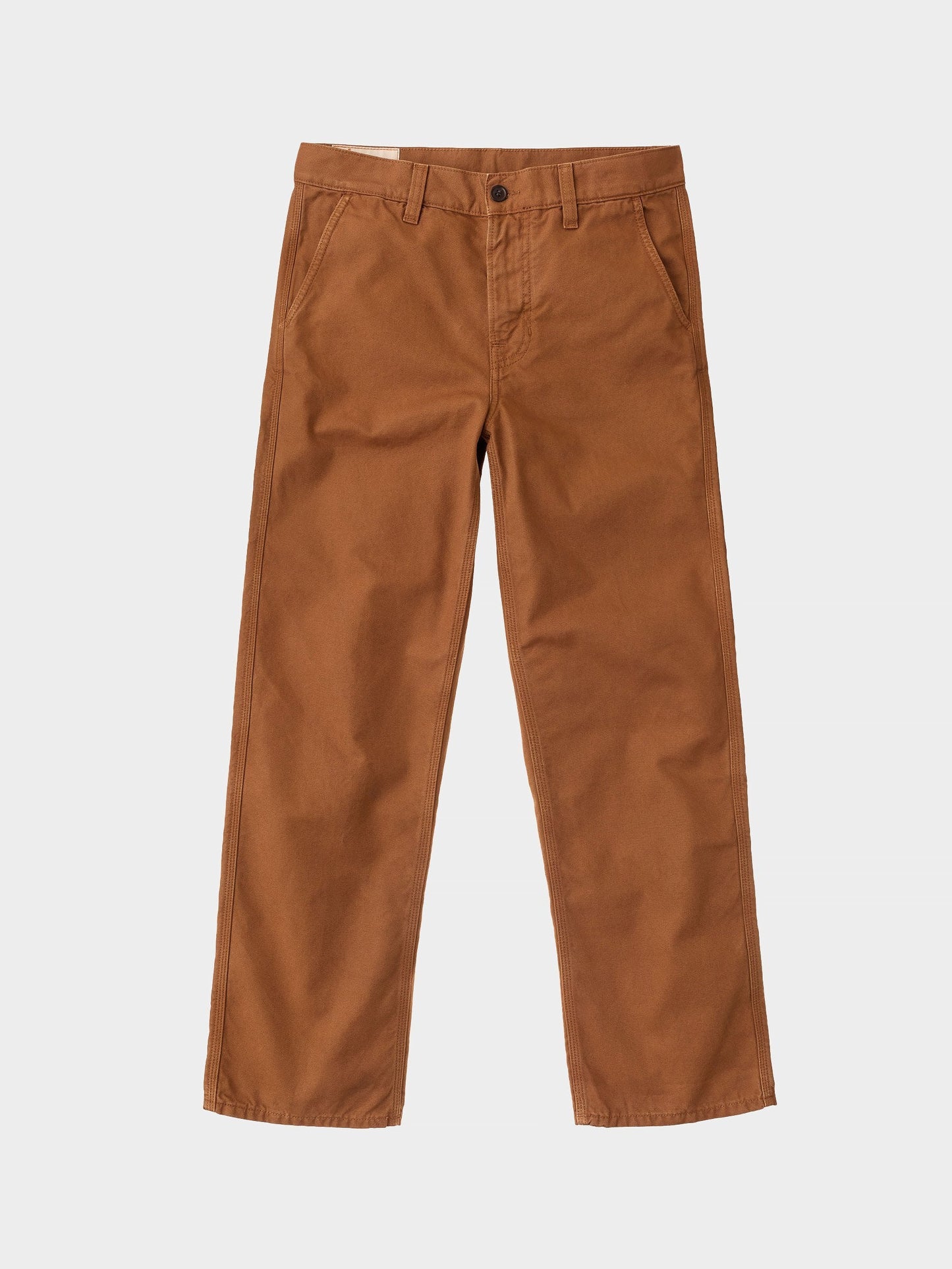 Pantalon droit camel en coton bio - Lazy Leo Canvas