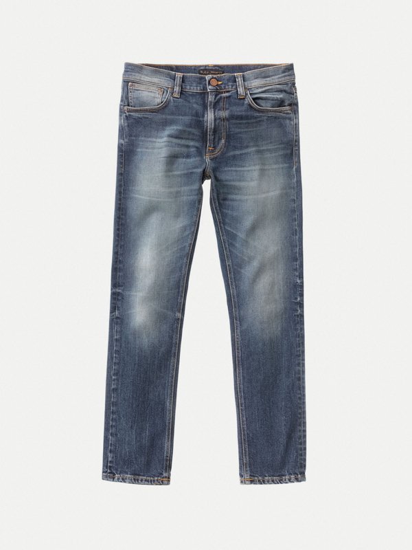 Jean slim indigo délavé en coton bio - Lean Dean indigo shades
