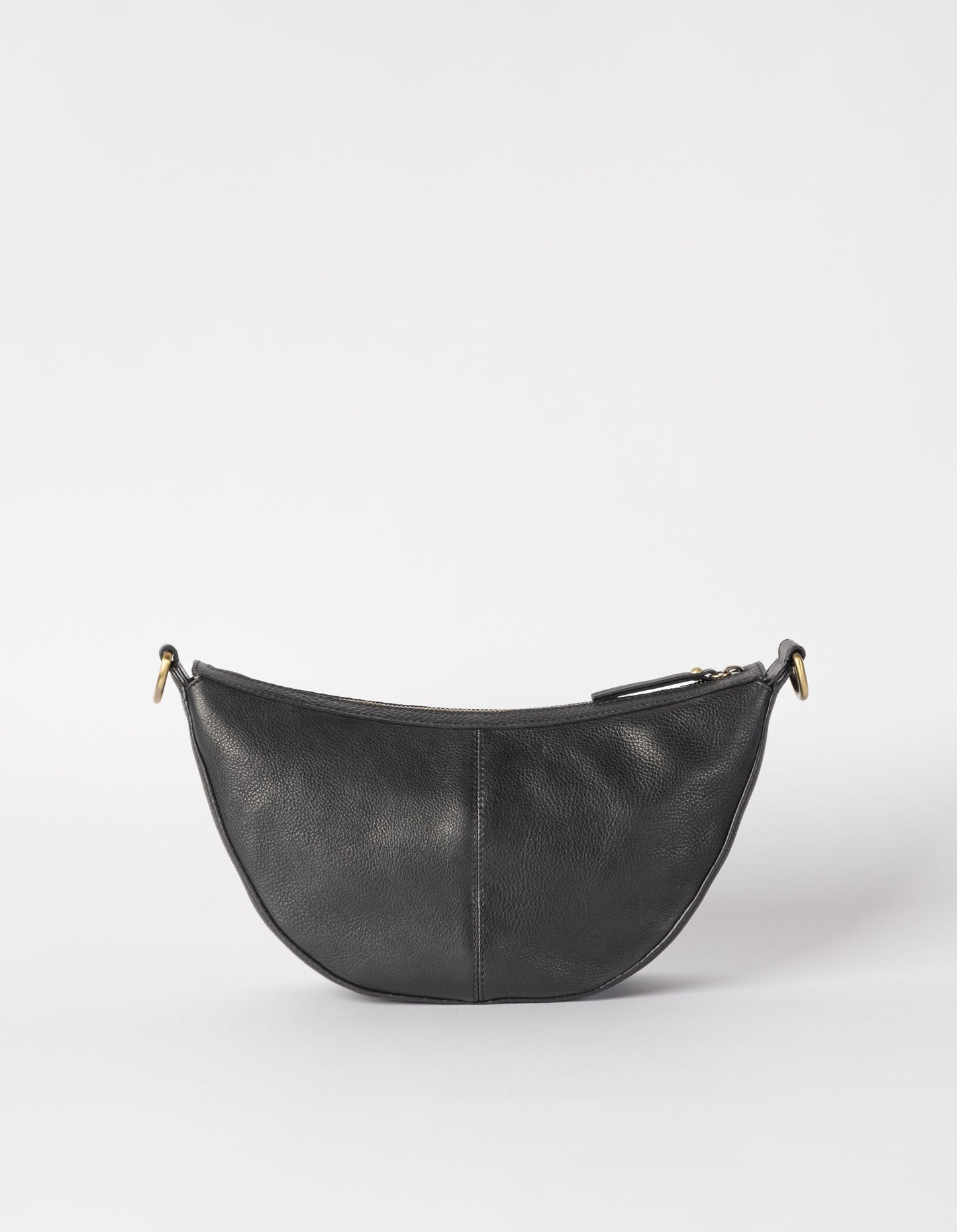 Sac à bandoulière en cuir certifié | noir "leo black soft grain leather"