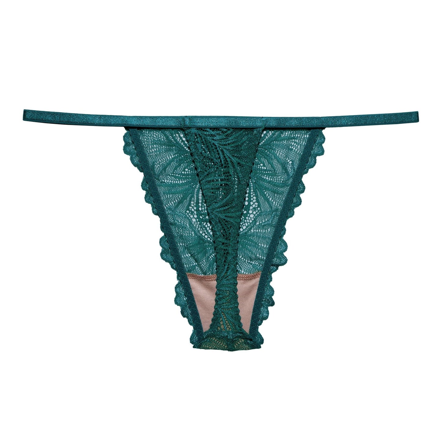 String en dentelle turquoise en élasthanne recyclé - Lima