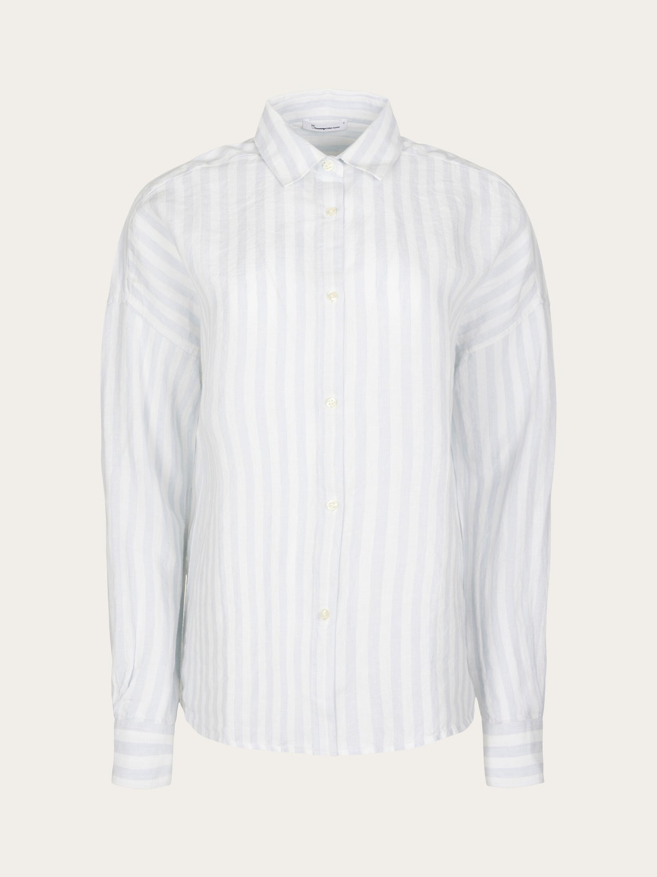 Chemise rayée bleue en lin bio - linen striped shirt stripe