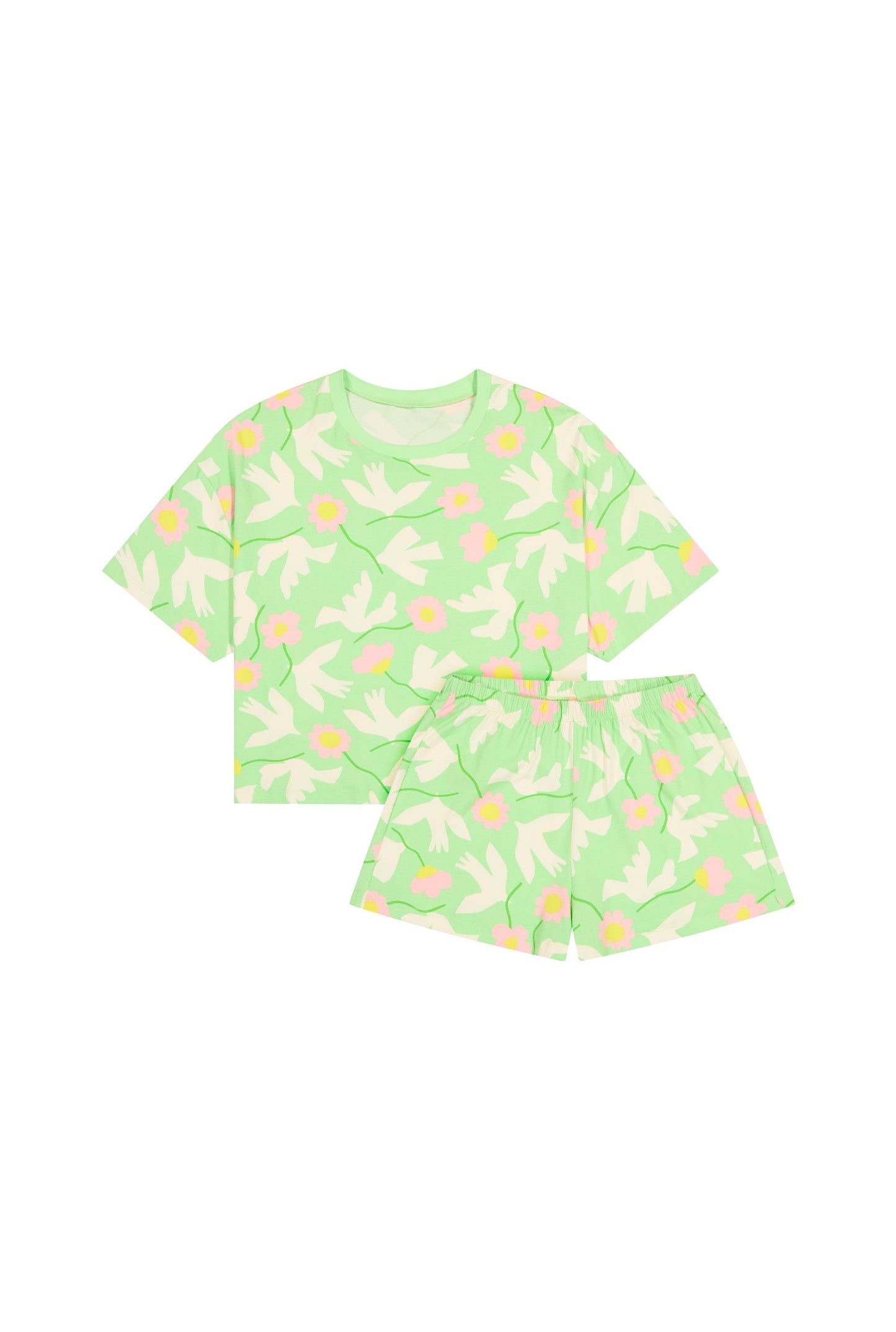 Pyjama en coton bio | bird vert | Vert