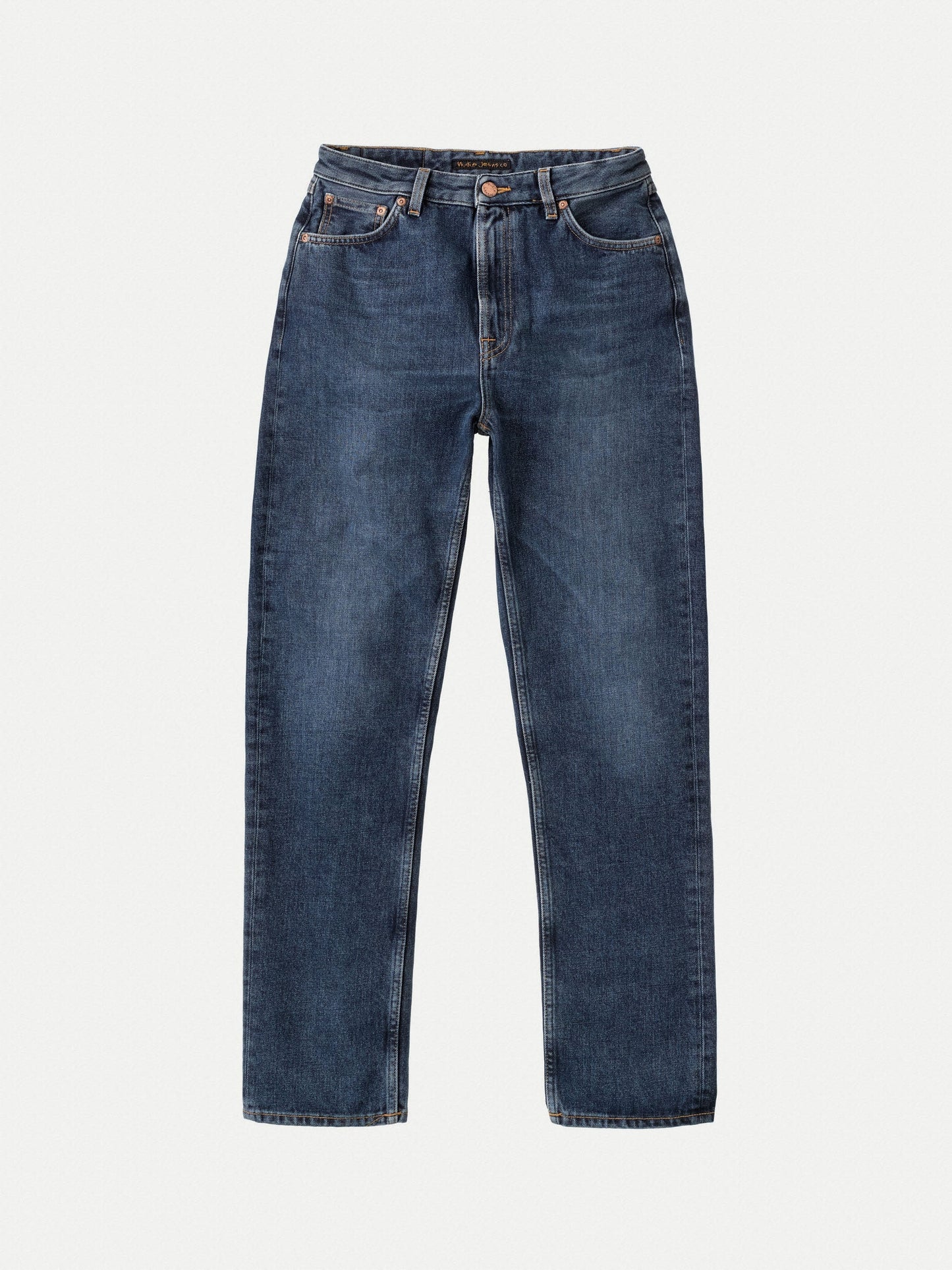 Jean droit bleu en coton bio et recyclé - Lofty lo Dark Vintage