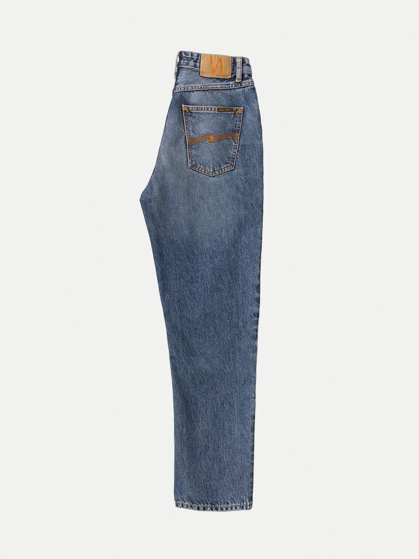 Jean droit bleu en coton bio et recyclé - Lofty lo far out