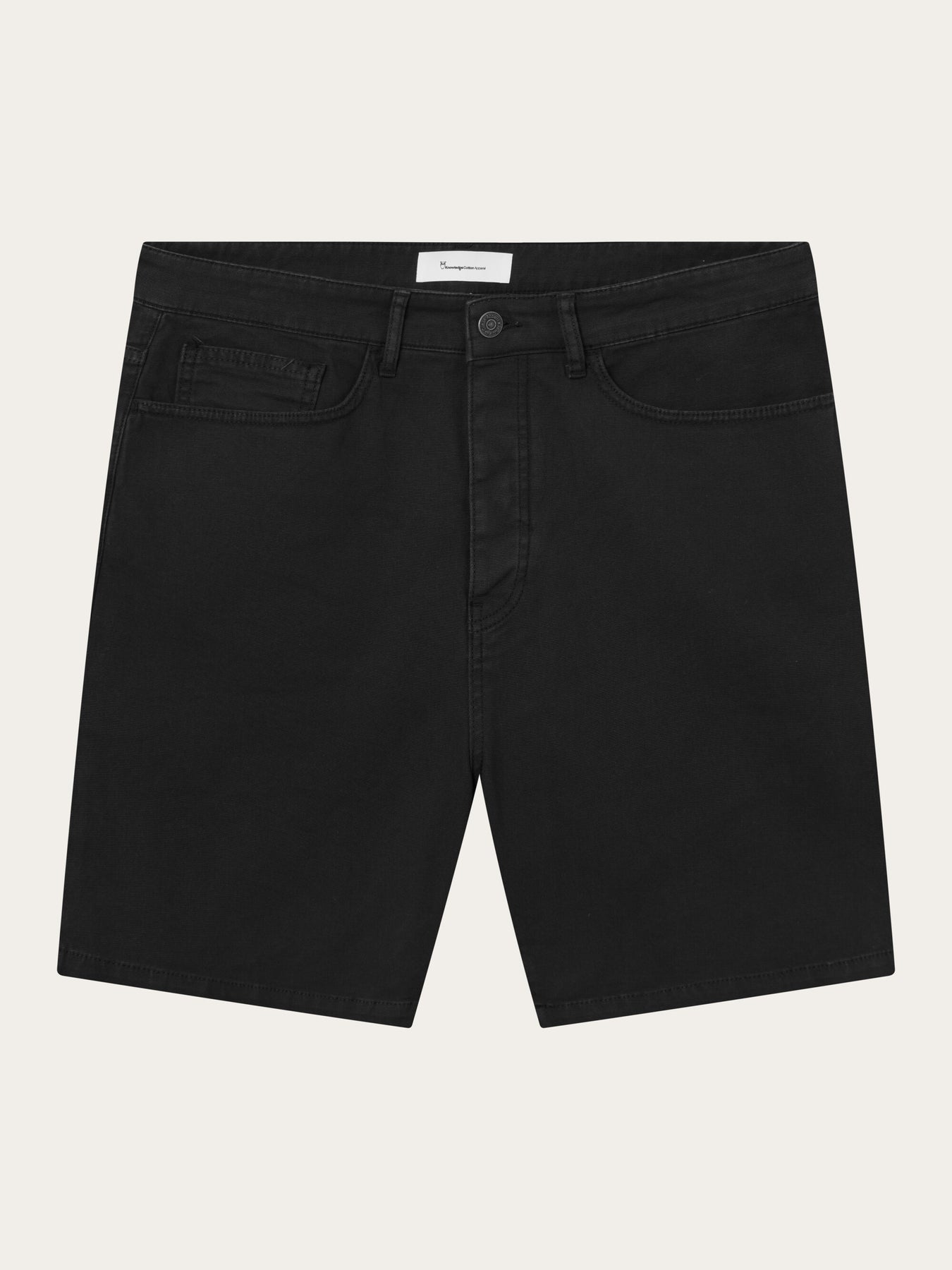 Short noir en canvas de coton bio - loose canvas twill shorts black jet