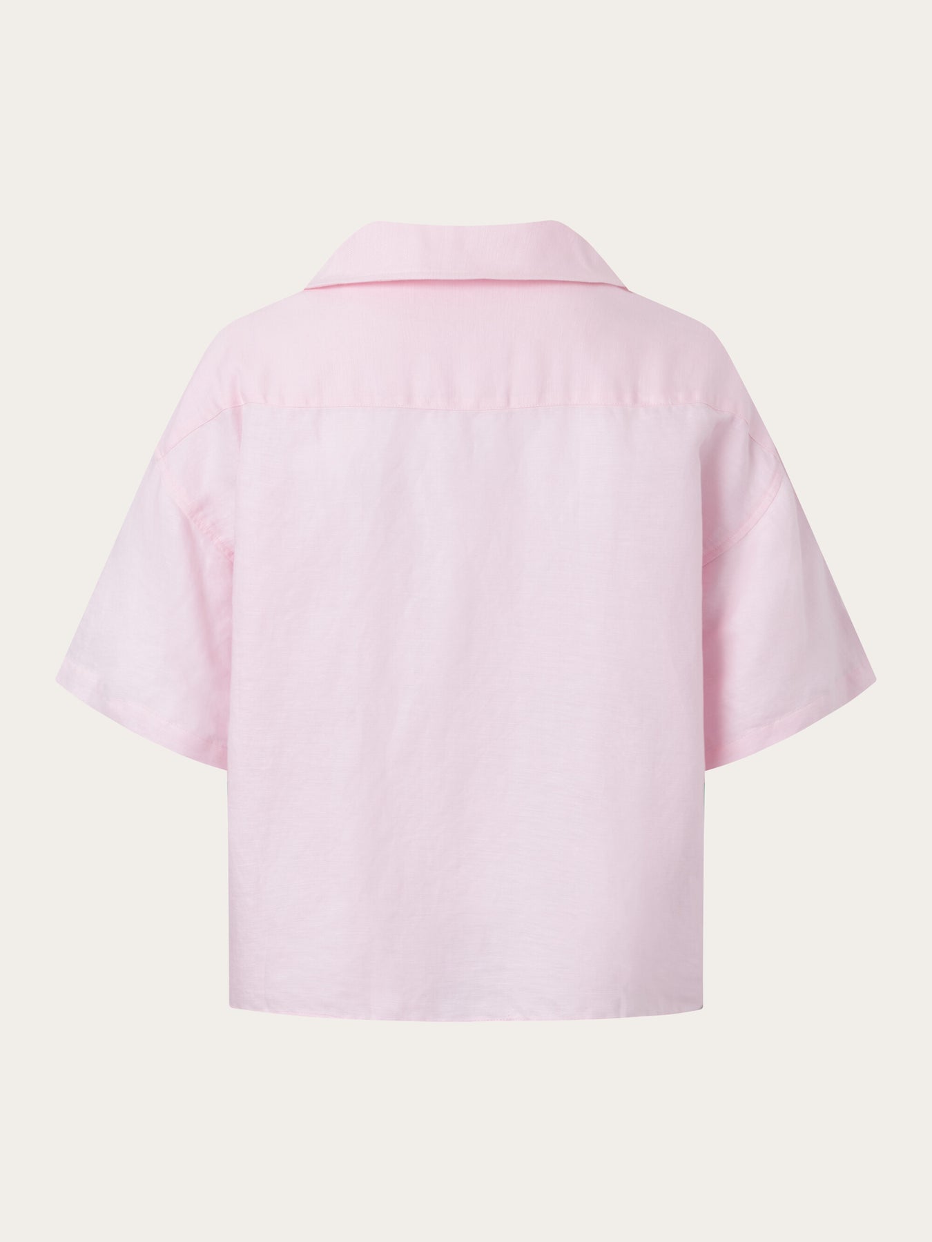 Chemiser rose en lin bio et tencel - loose linen shirt parfait pink
