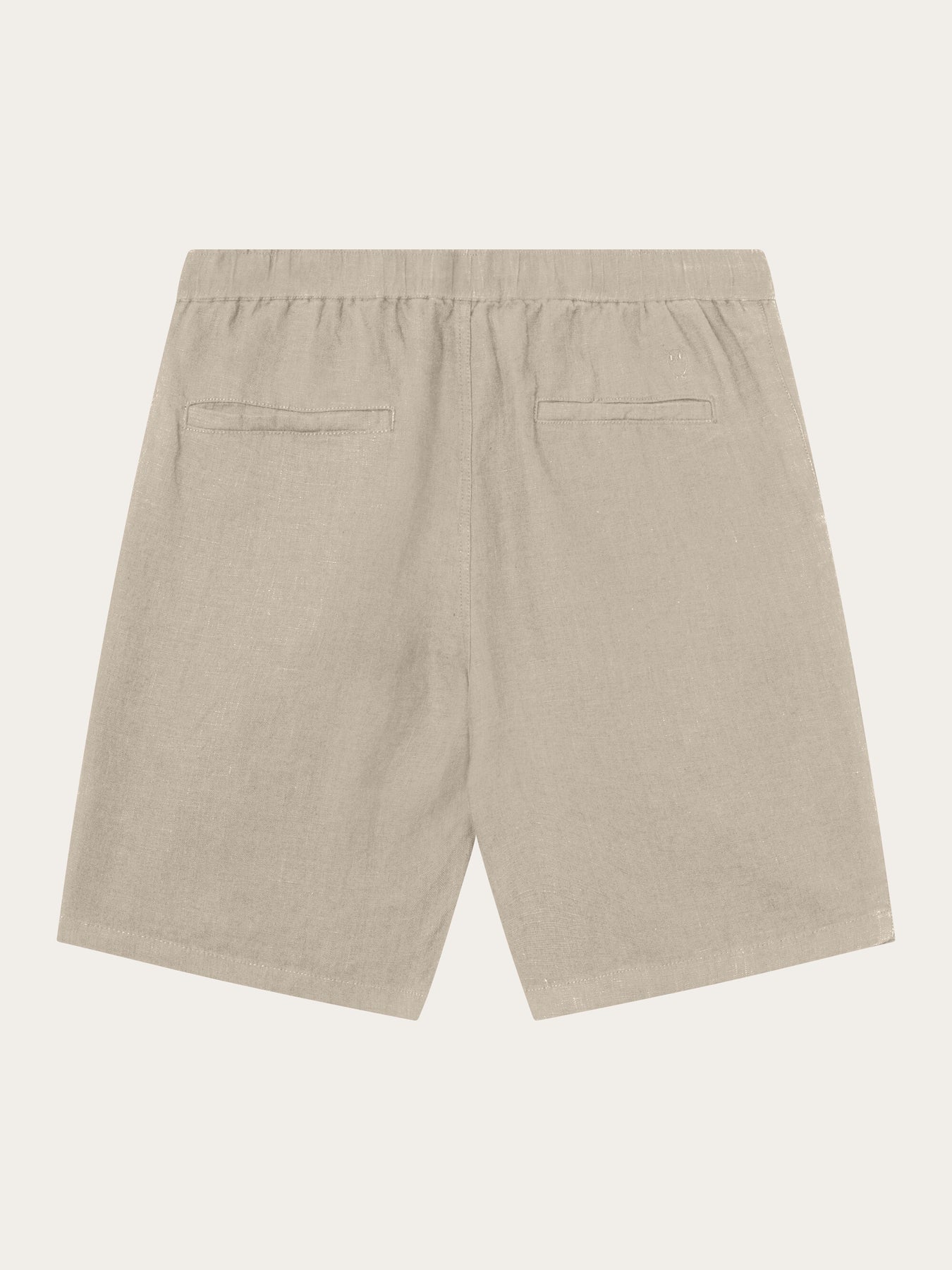 Short en lin bio | Beige "fig loose linen shorts light feather gray"