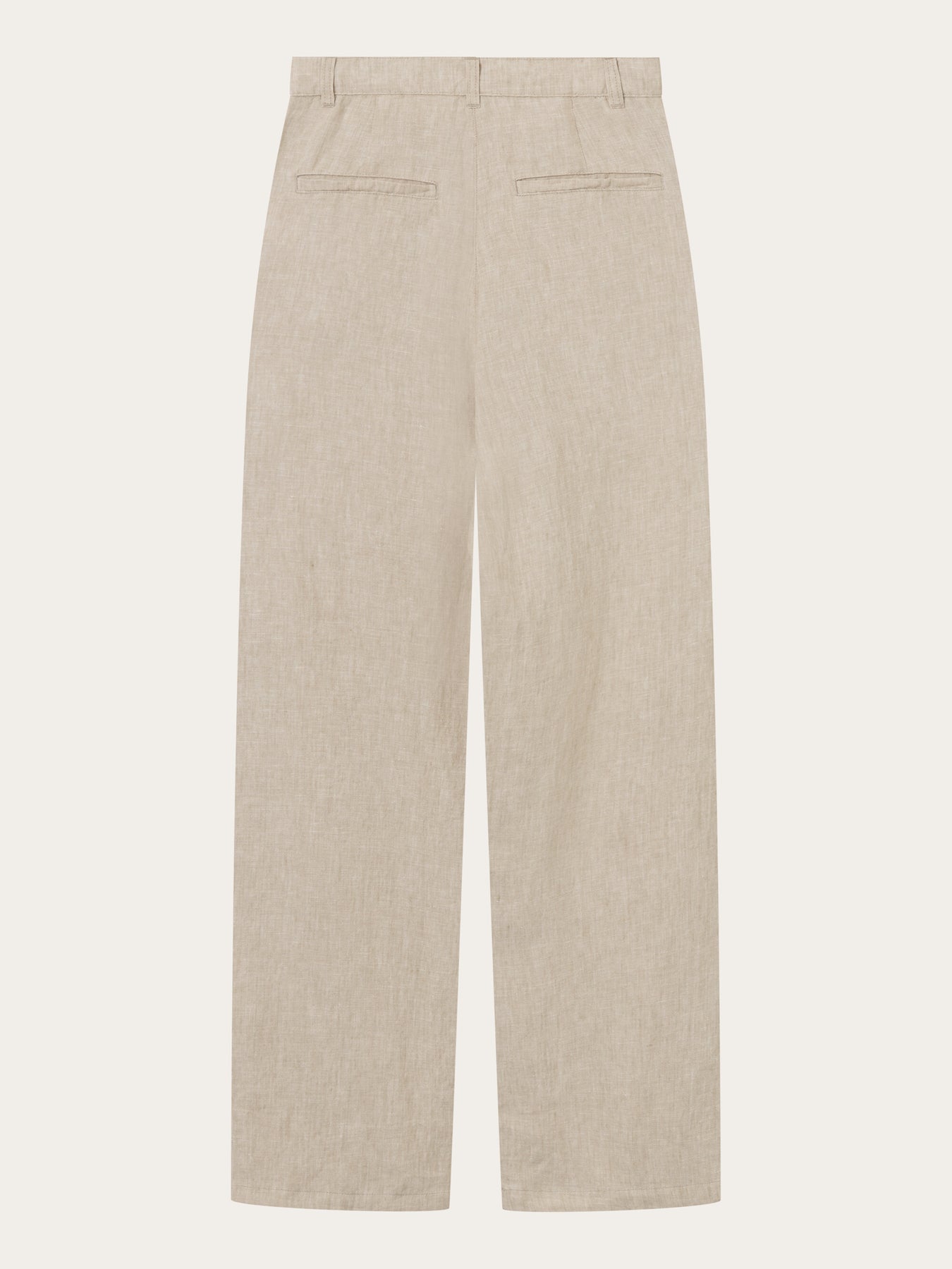 Pantalon ample en lin bio | Beige "loose linen pants light feather gray"
