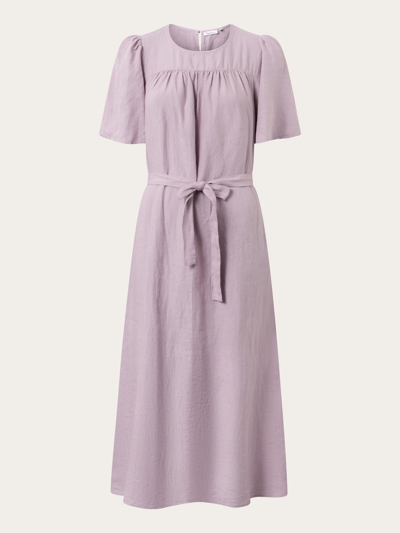 Robe midi lilas en lin bio - loose linen dress nirvana
