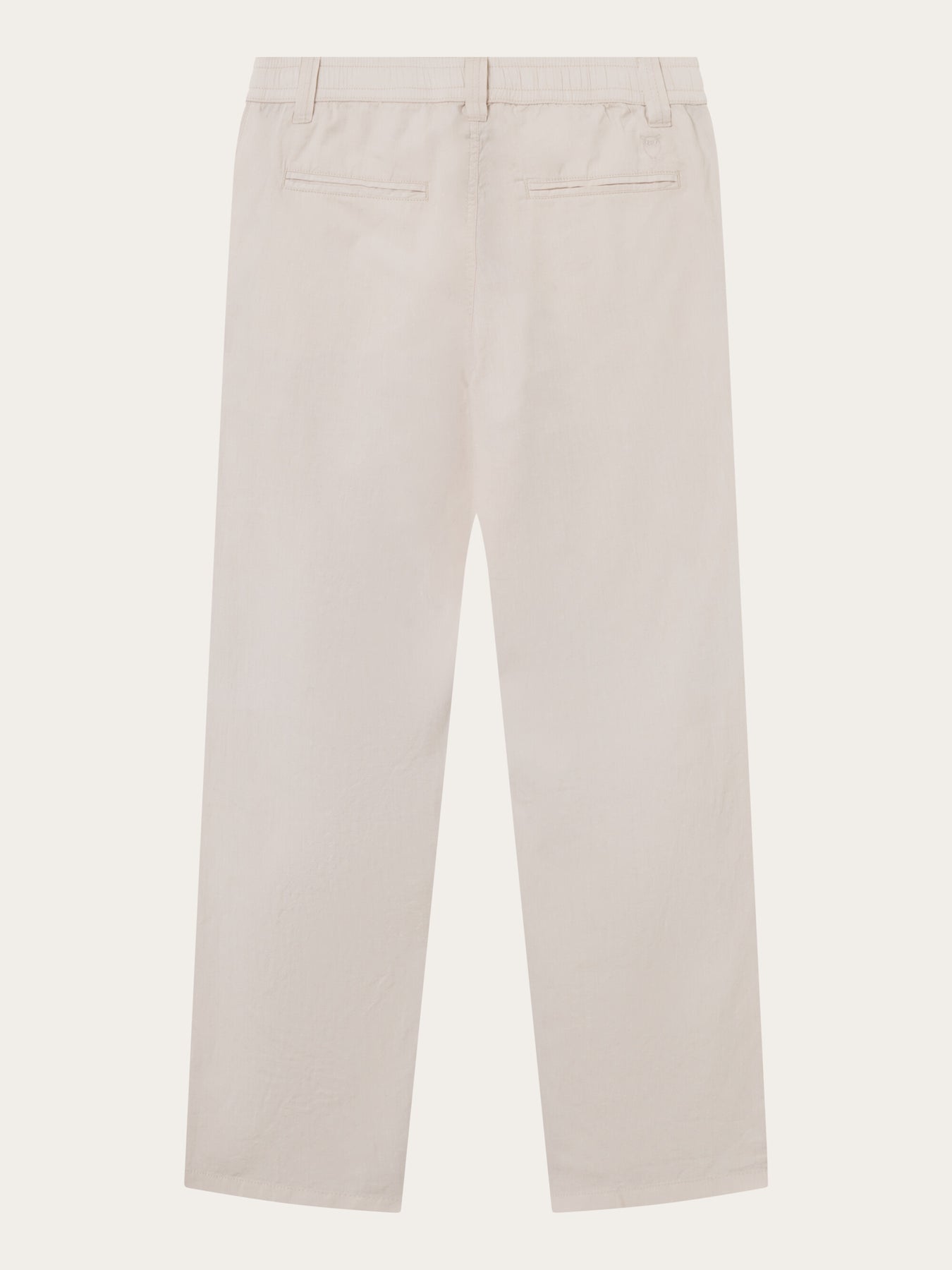 Pantalon léger beige en coton bio - loose slack pant light feather gray