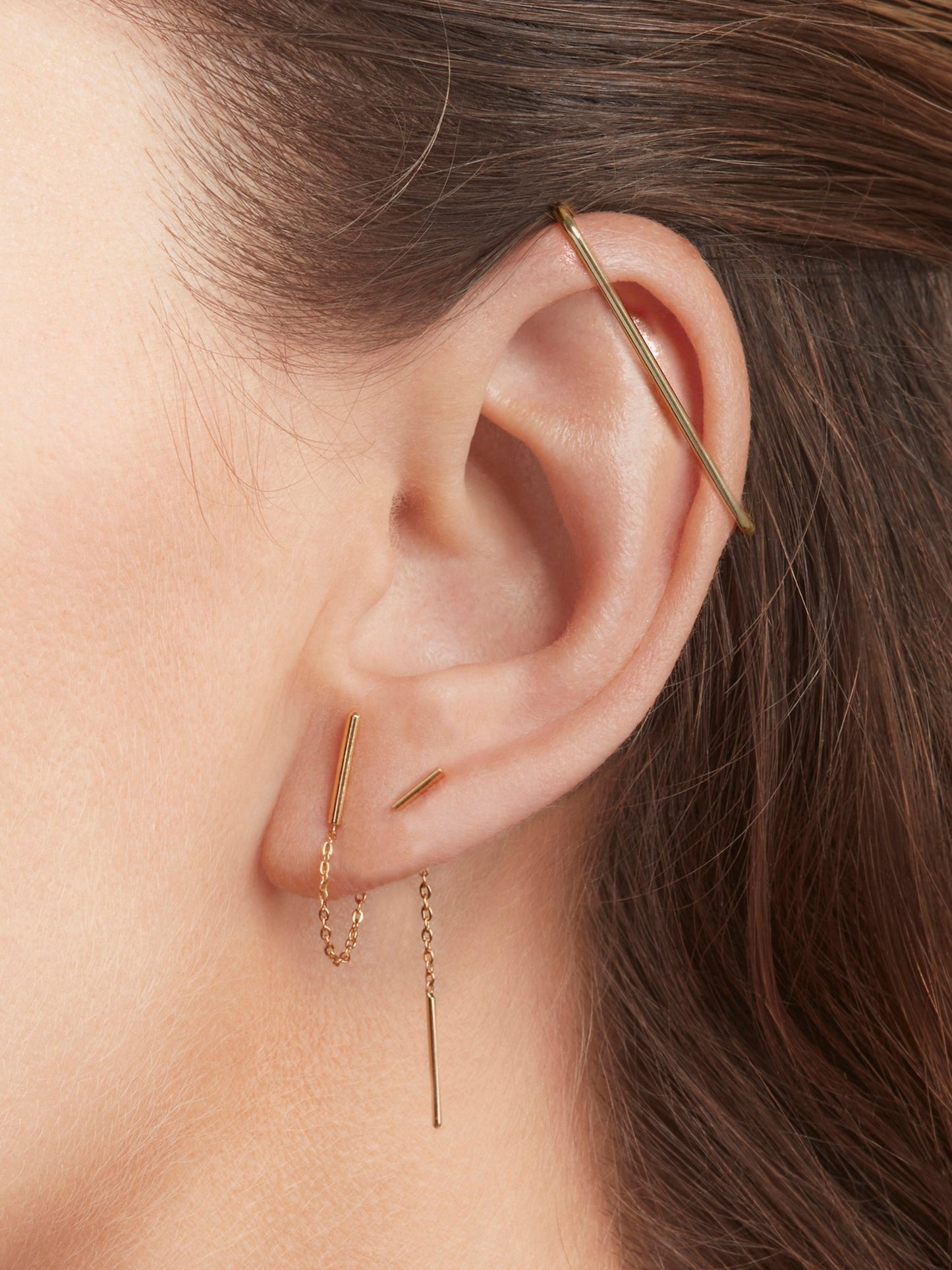 Paire de boucles d'oreilles en or certifié | marius - or