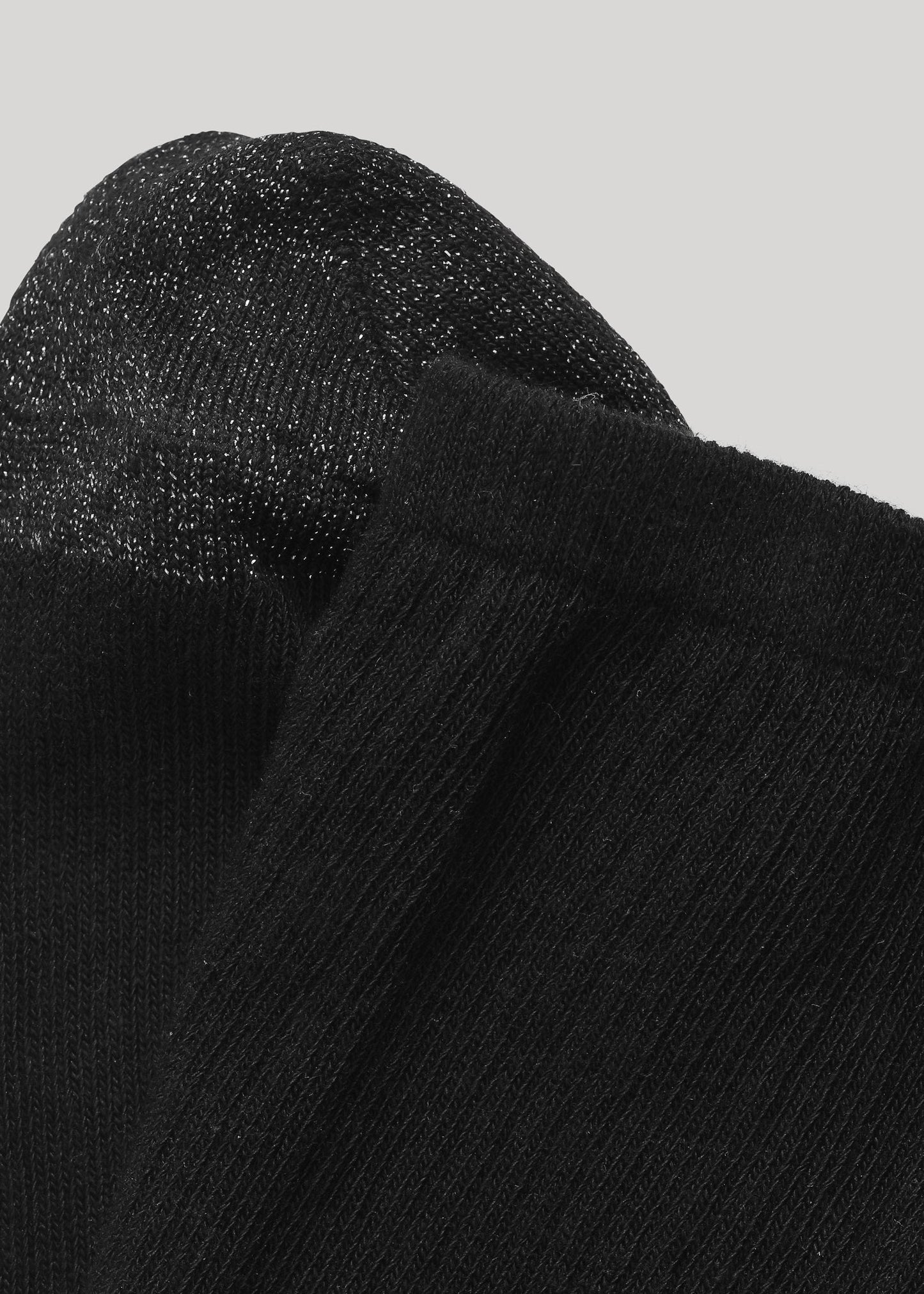 Chaussettes pailletées en coton bio | noir "malene rib glitter black"
